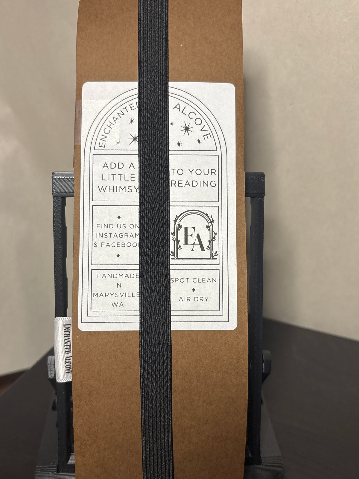 Bookmark & Pen Holder by Enchanted Alcove | Black Flora handmade.