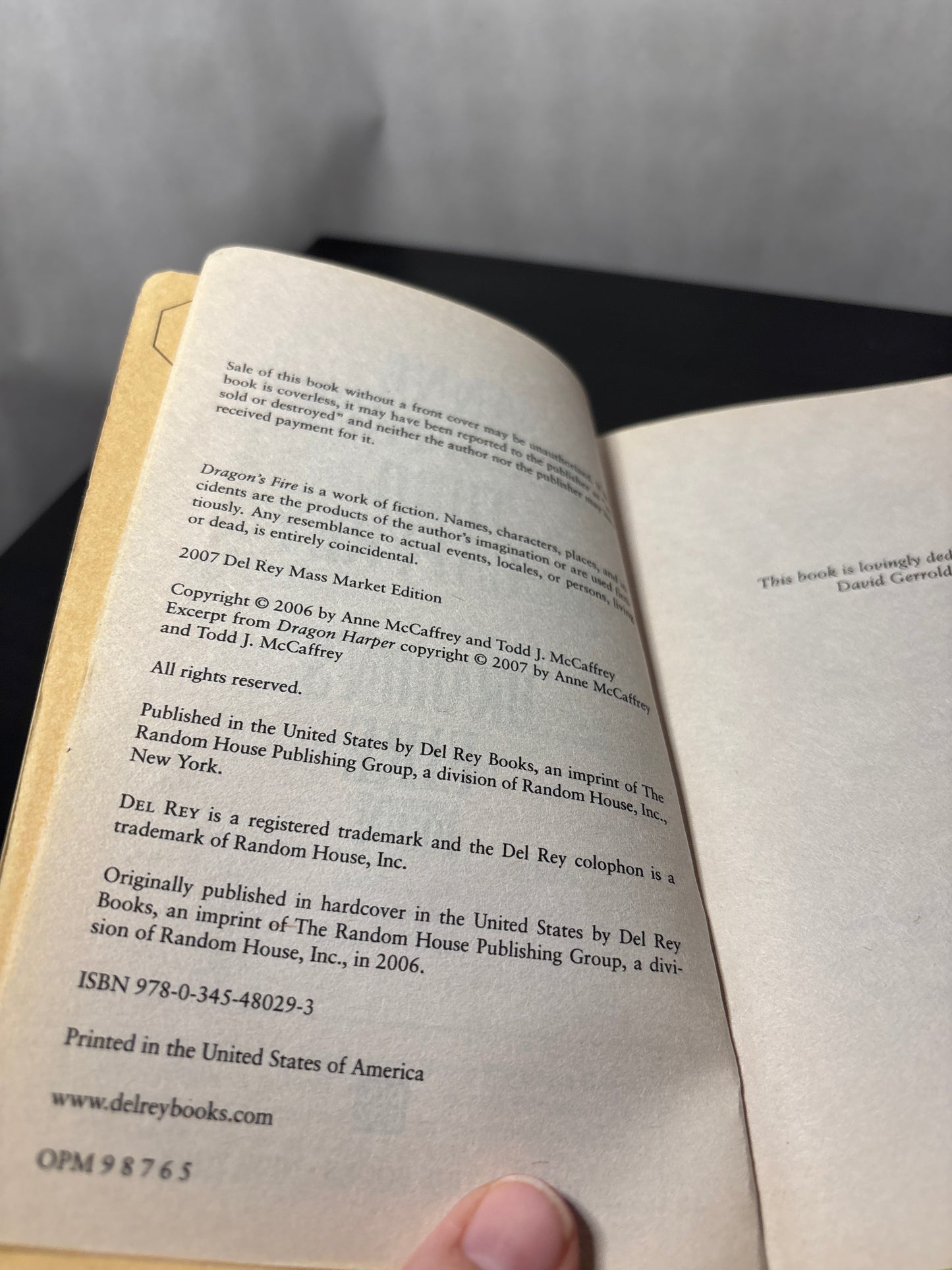Dragon's Fire by Anne McCaffrey, Todd McCaffrey (Pern #18)