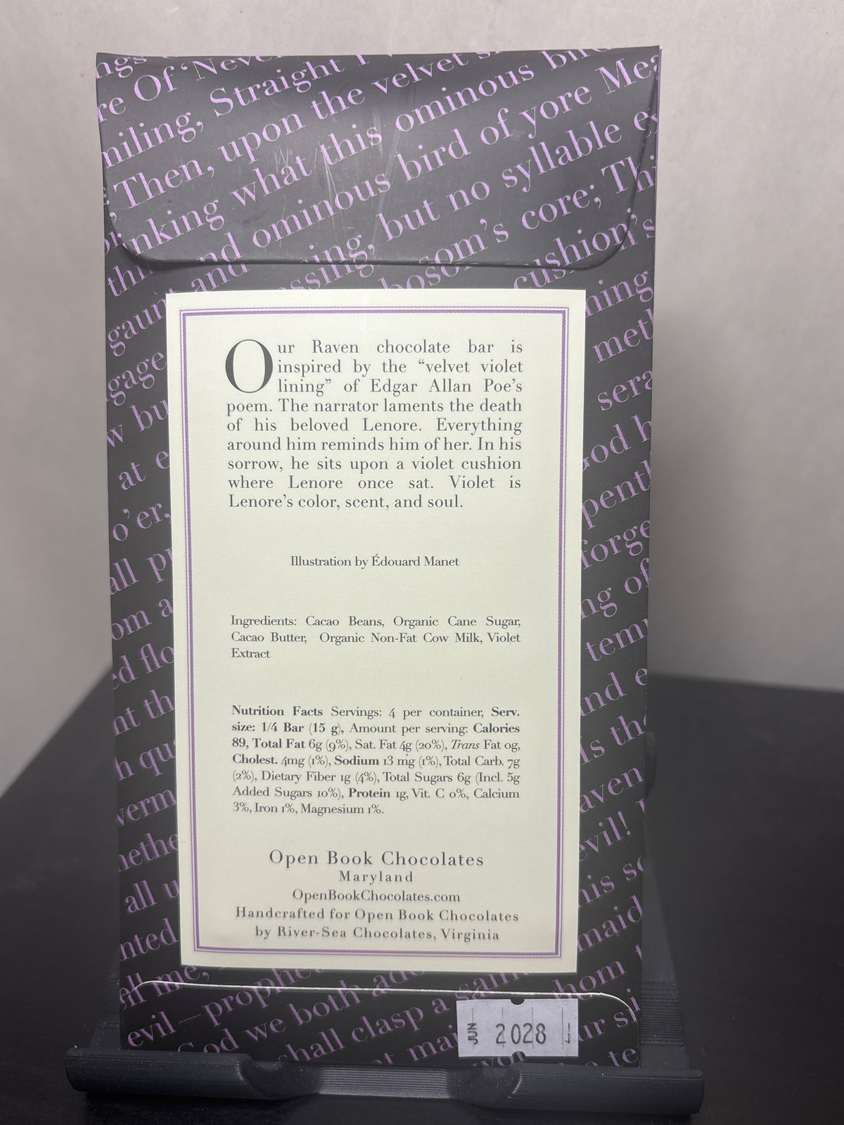 Open Book Chocolates - The Raven | Handmade Gourmet Literary Themed Chocolates