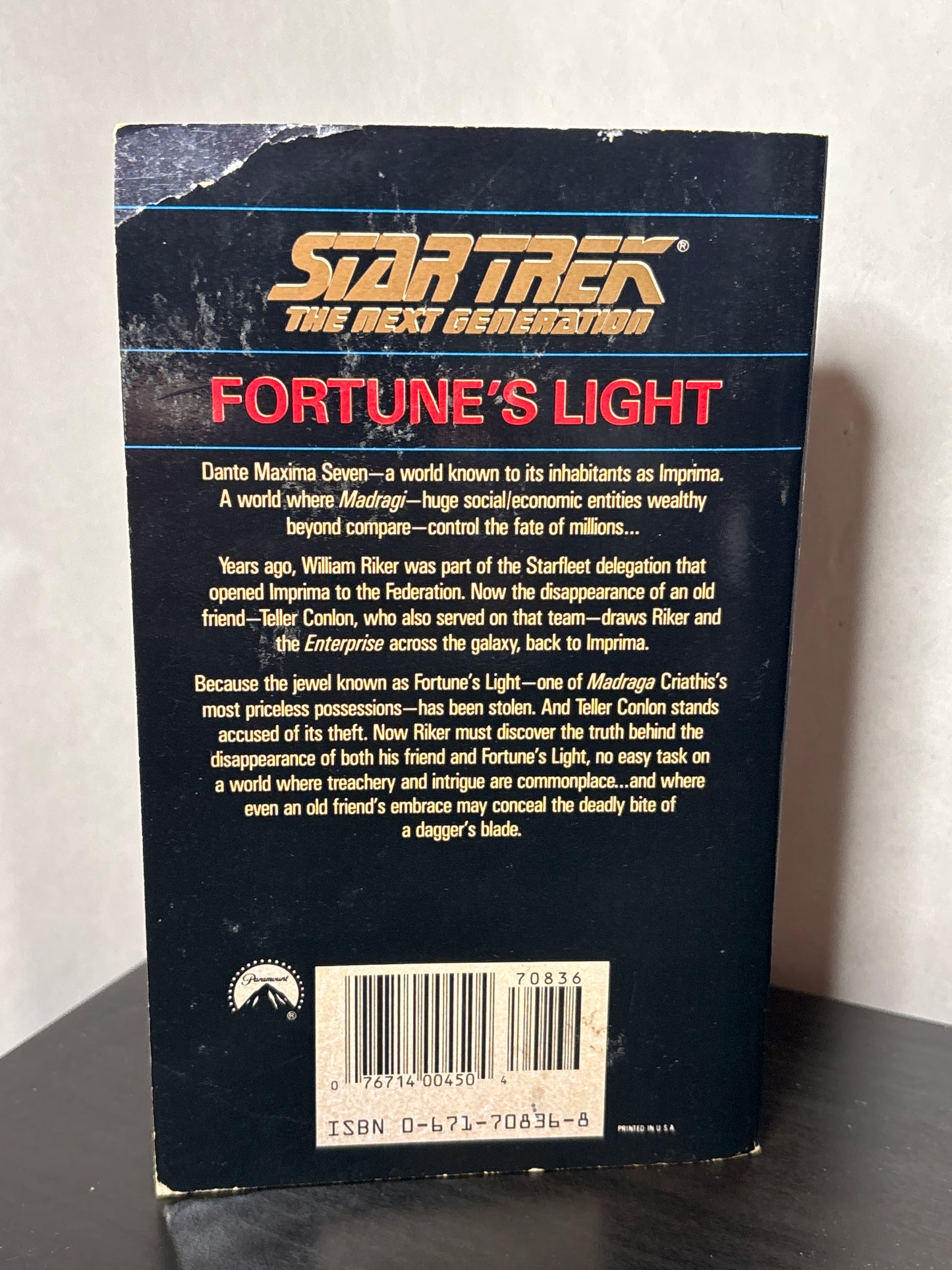 Fortune's Light by Michael Jan Friedman (Star Trek: The Next Generation #15) | Classic Sci-Fi