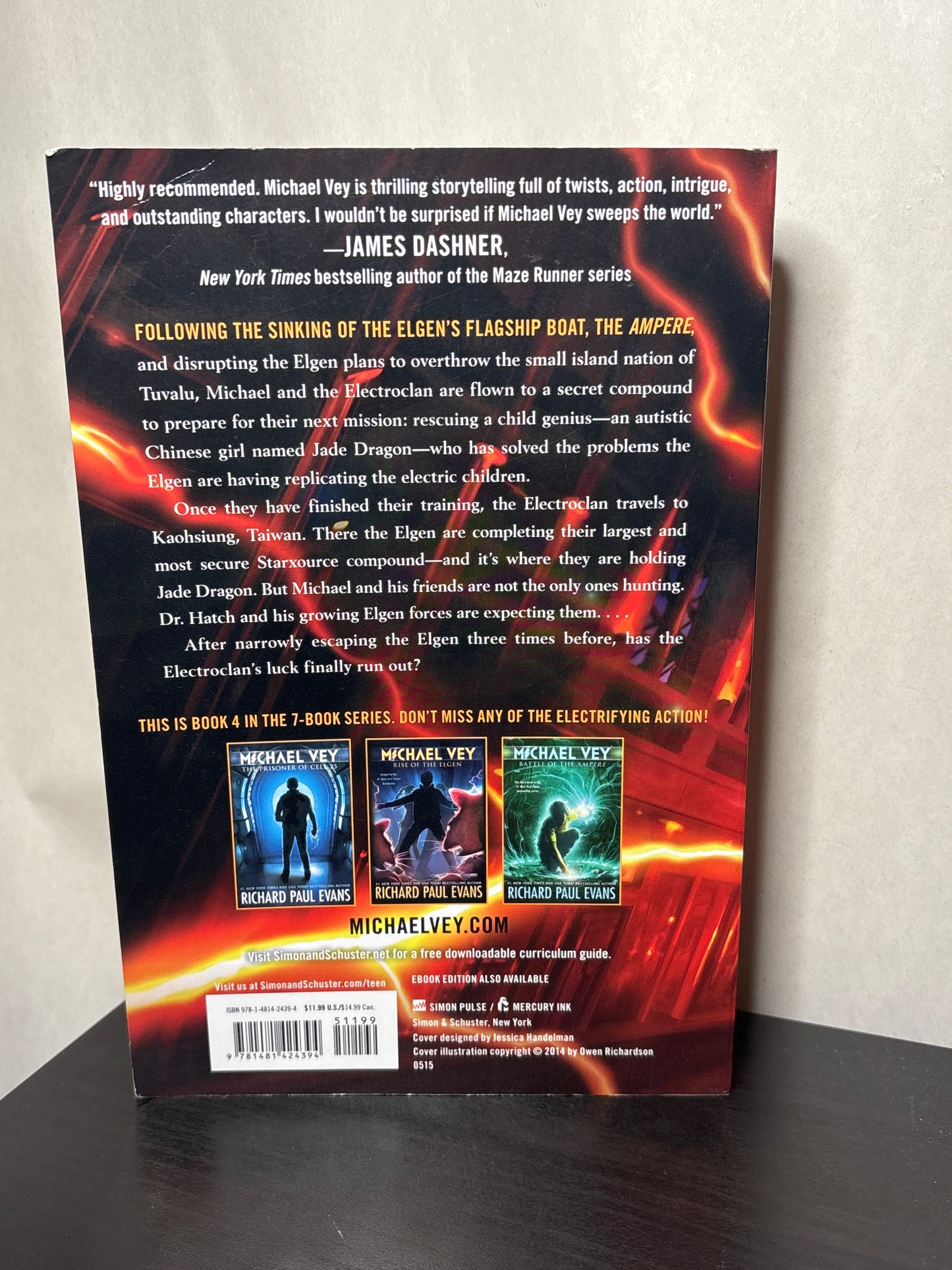 Hunt for Jade Dragon by Richard Paul Evans (Michael Vey #4) | Young Adult Science Fiction
