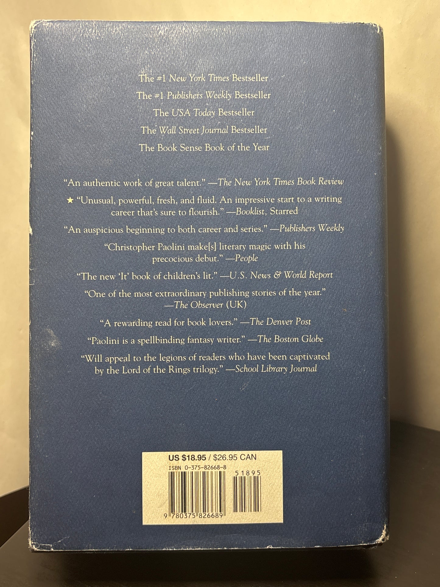 Eragon by Christopher Paolini (The Inheritance Cycle #1) | YA Fantasy