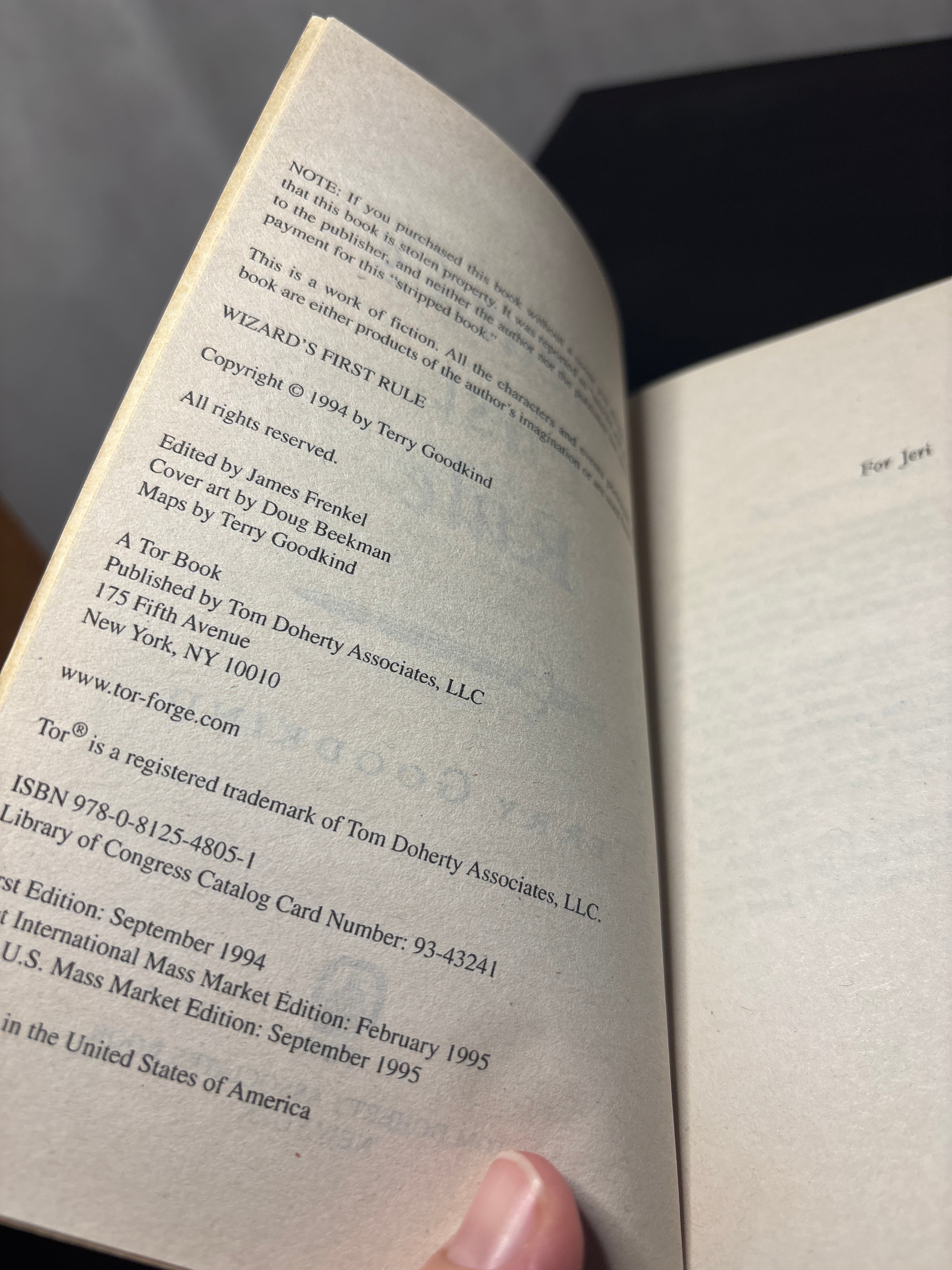 Wizard's First Rule by Terry Goodkin (Sword of Truth #1)