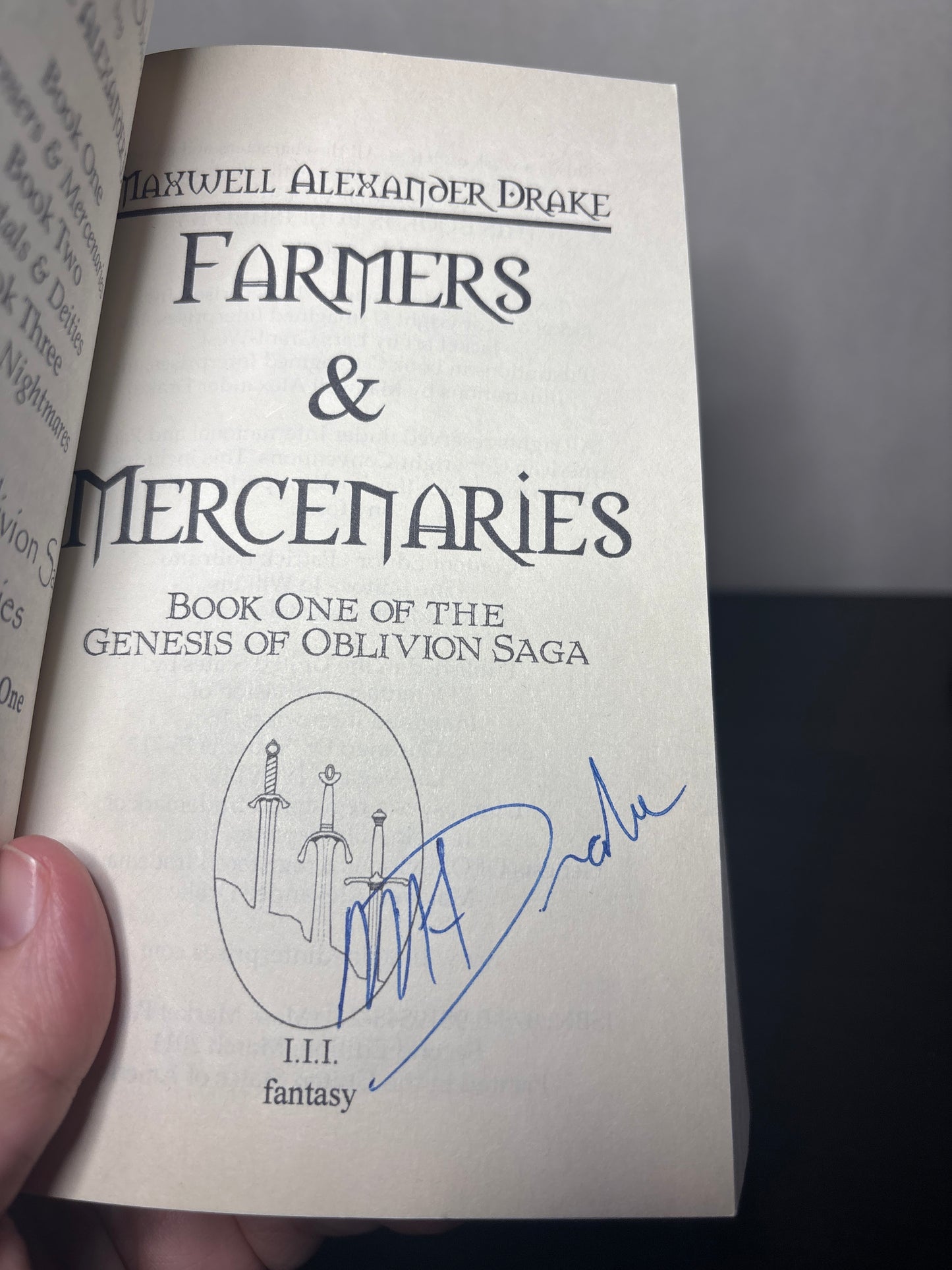 Farmers & Mercenaries **Autographed** by Maxwell Alexander Drake (Genesis of Oblivion #1) | Classic Fantasy