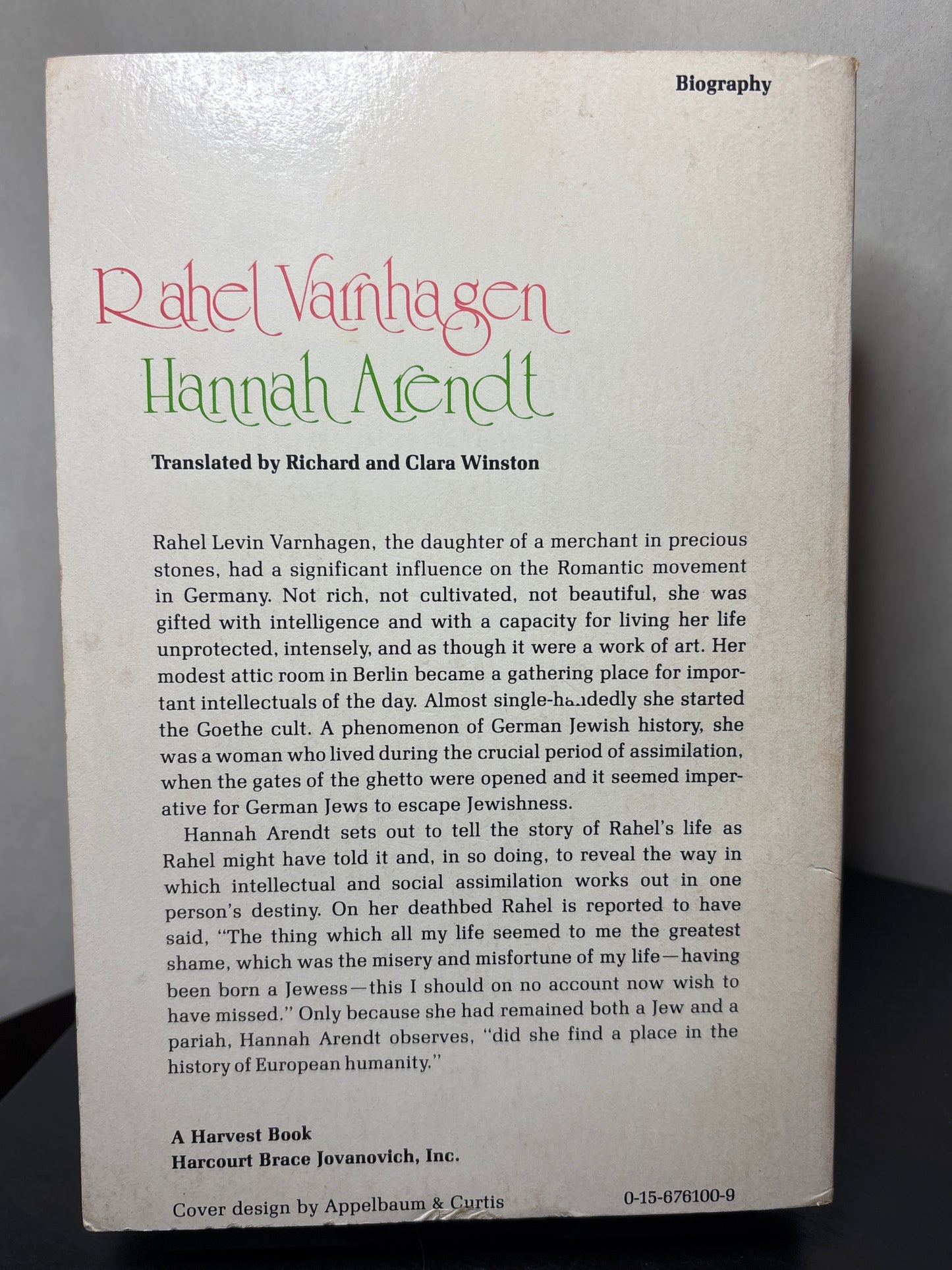 Rahel Varnhagen: The Life of a Jewish Woman by Hannah Arendt | Biography
