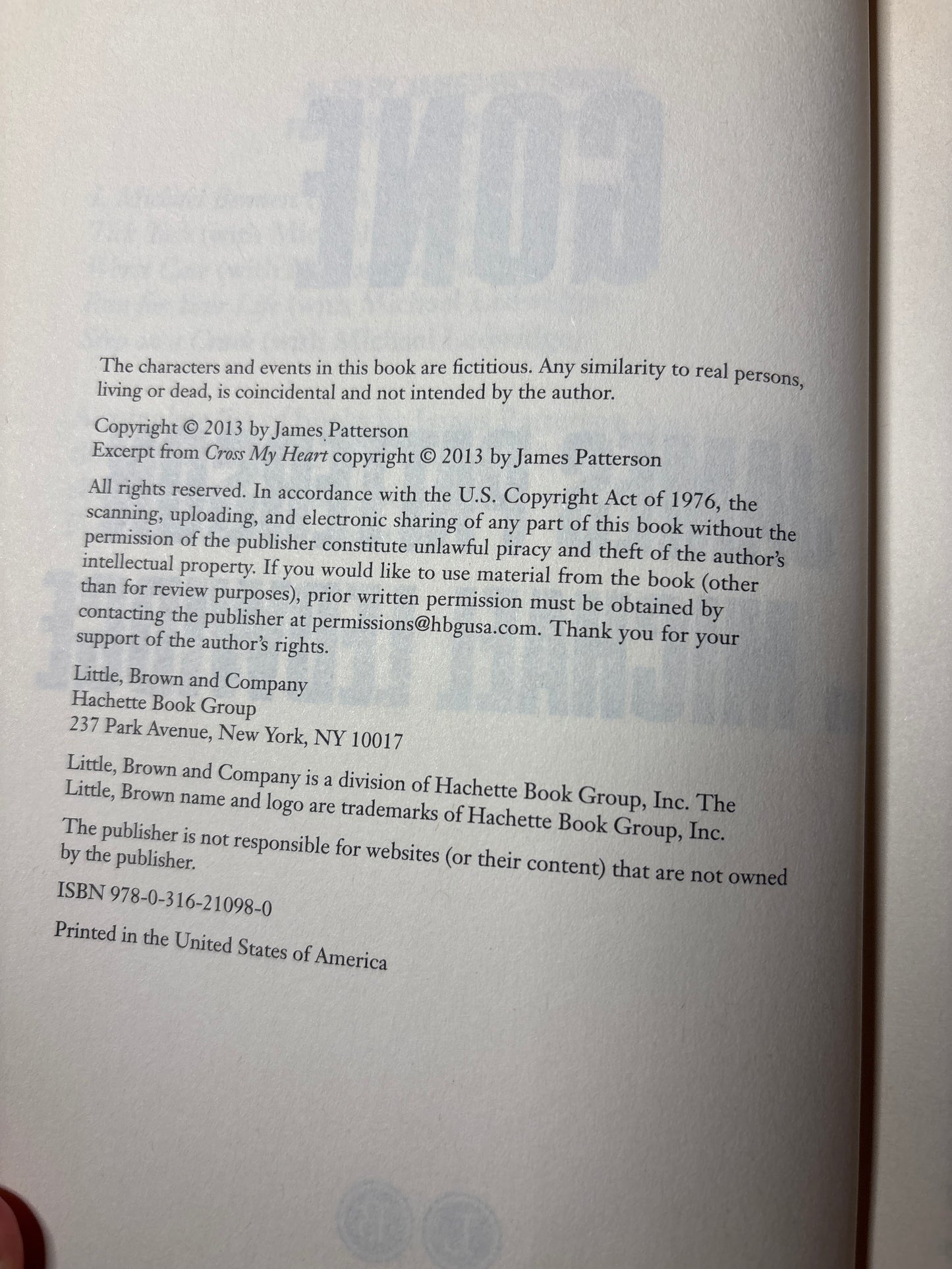Gone by James Patterson (Michael Bennett #6)