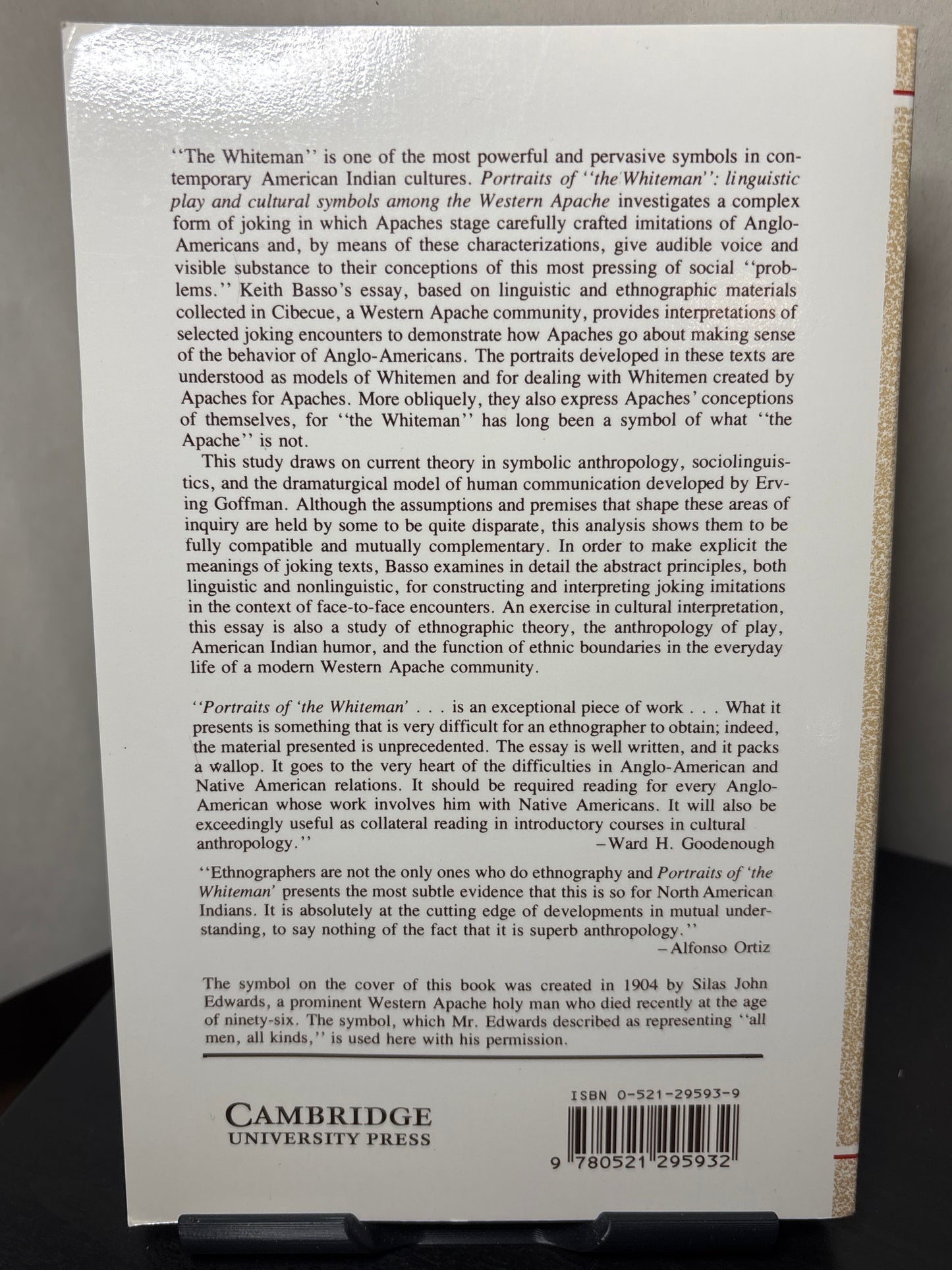 Portraits of "The Whiteman": Linguistic Play and Cultural Symbols Among the Western Apache by Keith H. Basso |  Anthropology