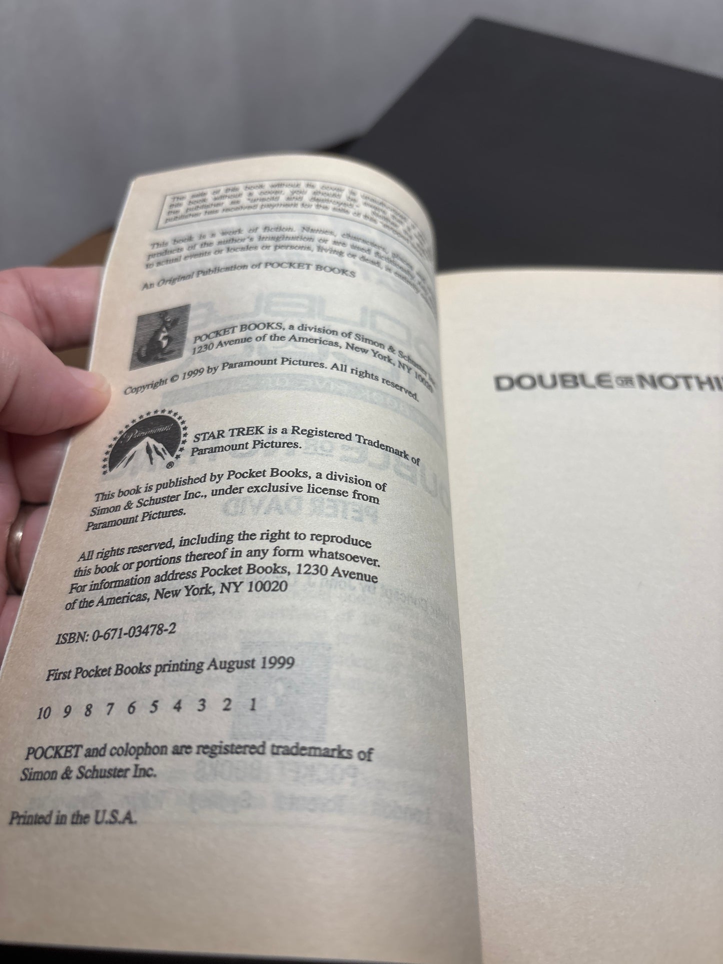 Star Trek: Double or Nothing by Peter David (Star Trek: Double Helix #5)