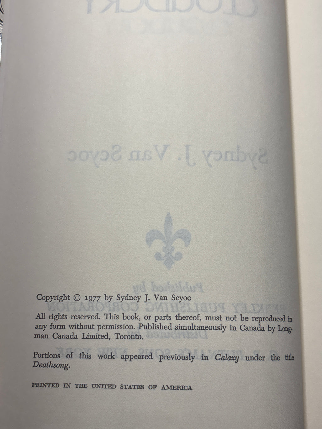 CloudCry by Sydney J. Van Scyoc