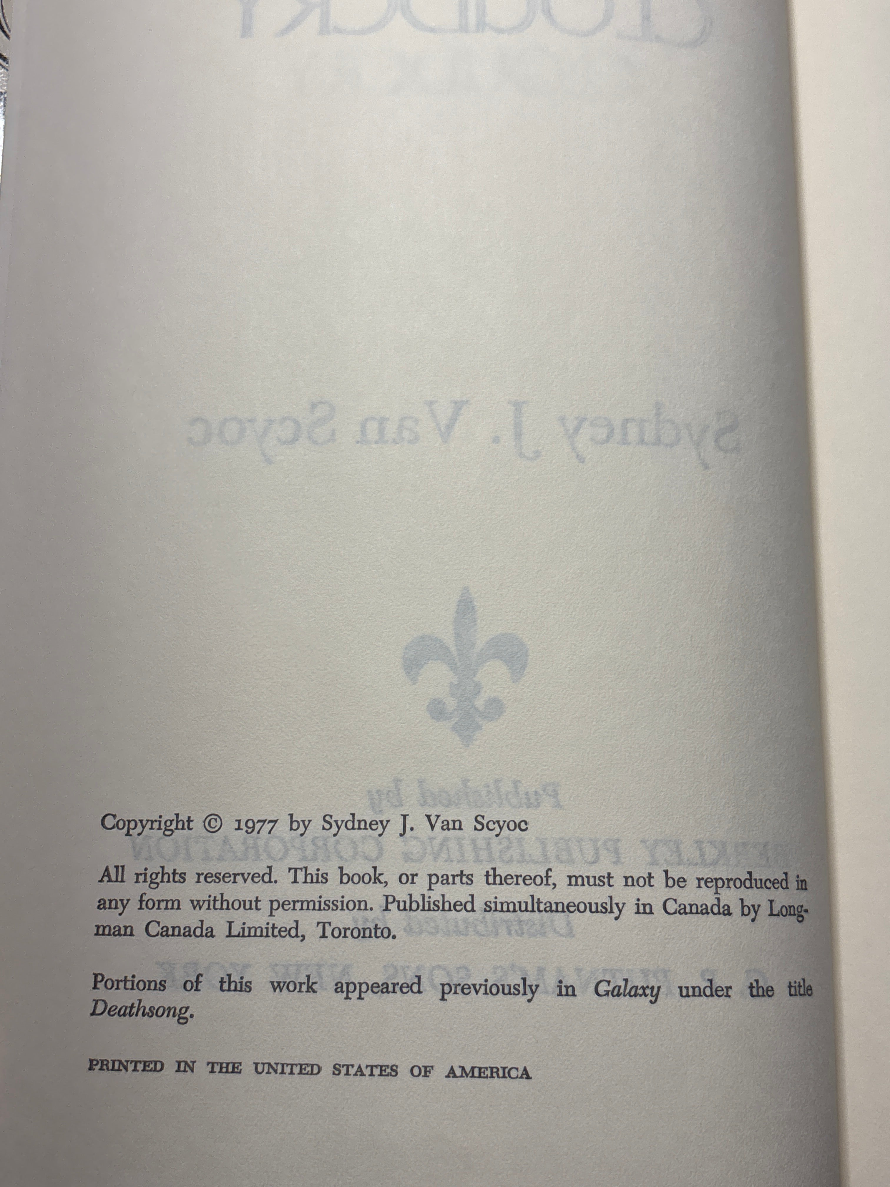 CloudCry by Sydney J. Van Scyoc