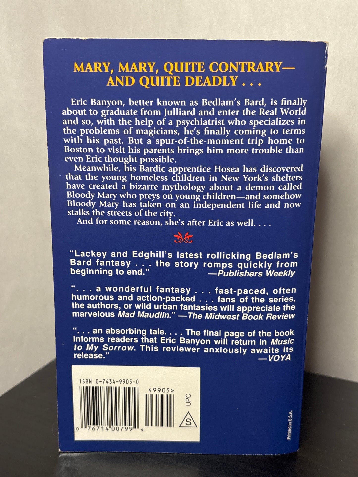 Mad Maudlin by Mercedes Lackey, Rosemary Edghill (Bedlam's Bard #6) | Classic Urban Fantasy