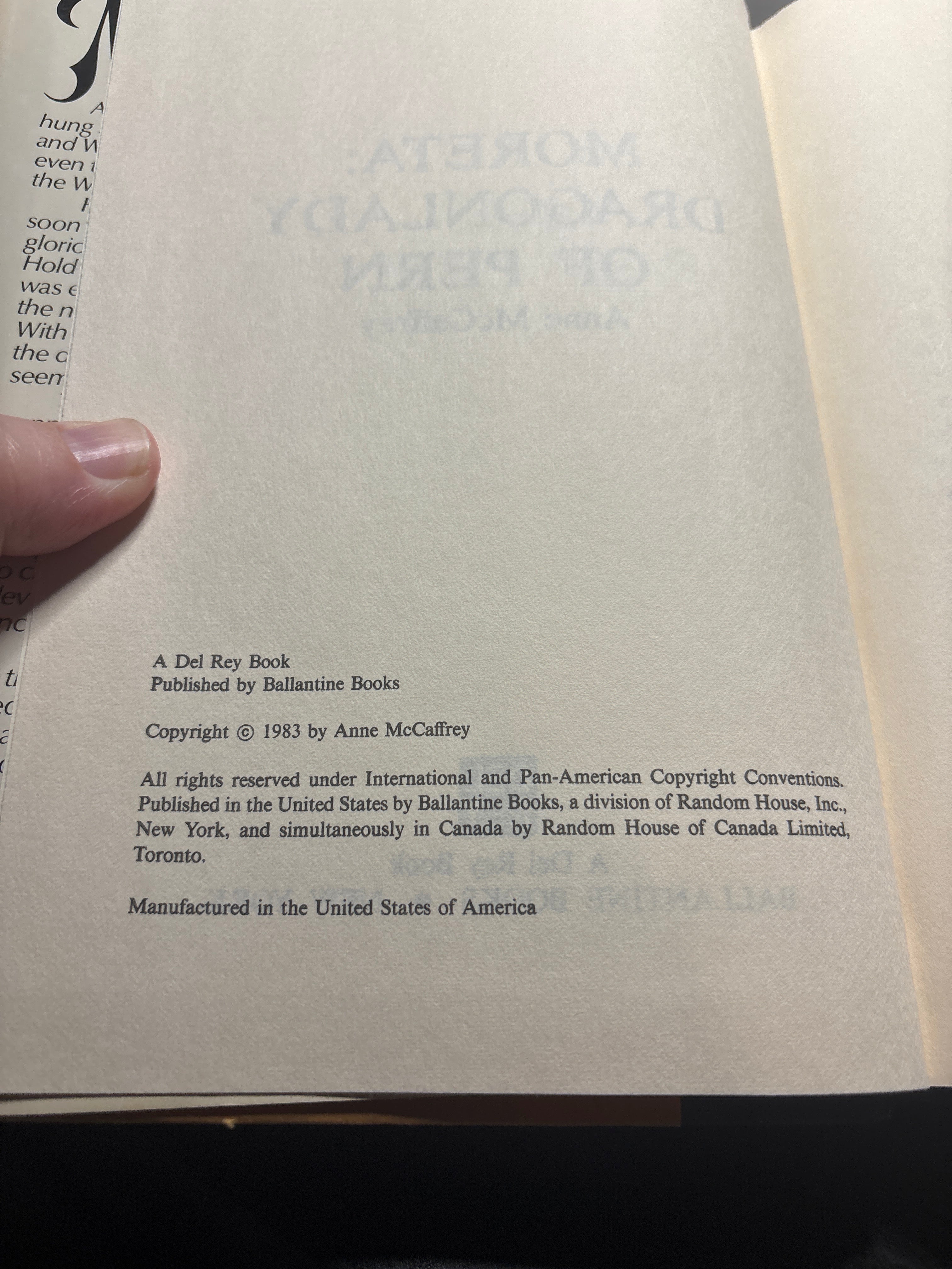 Moreta: Dragonlady of Pern (Pern #7)