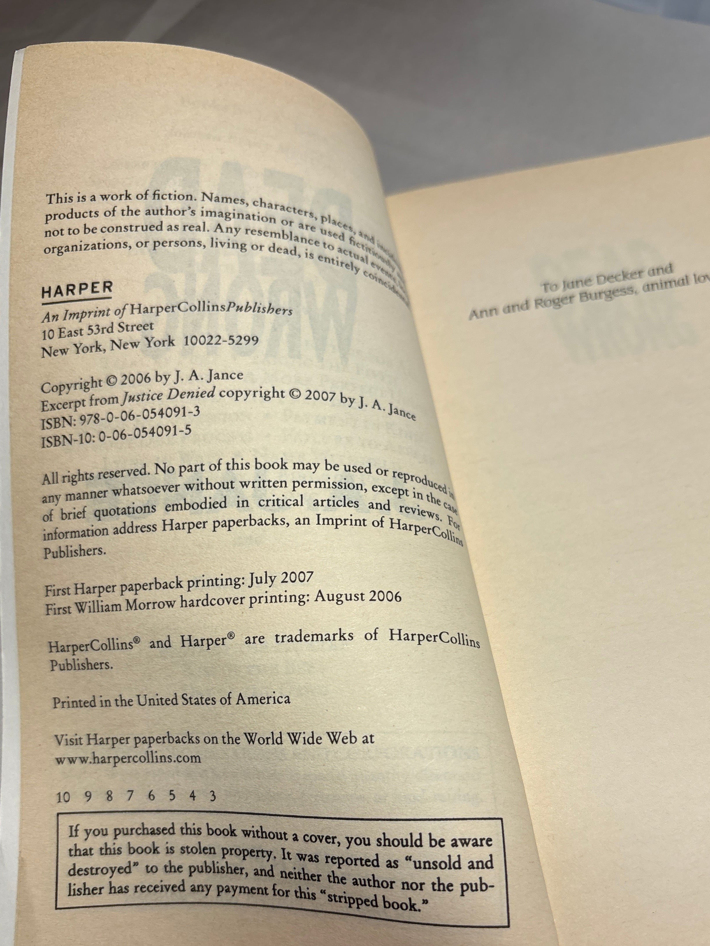 Dead Wrong by J.A. Jance