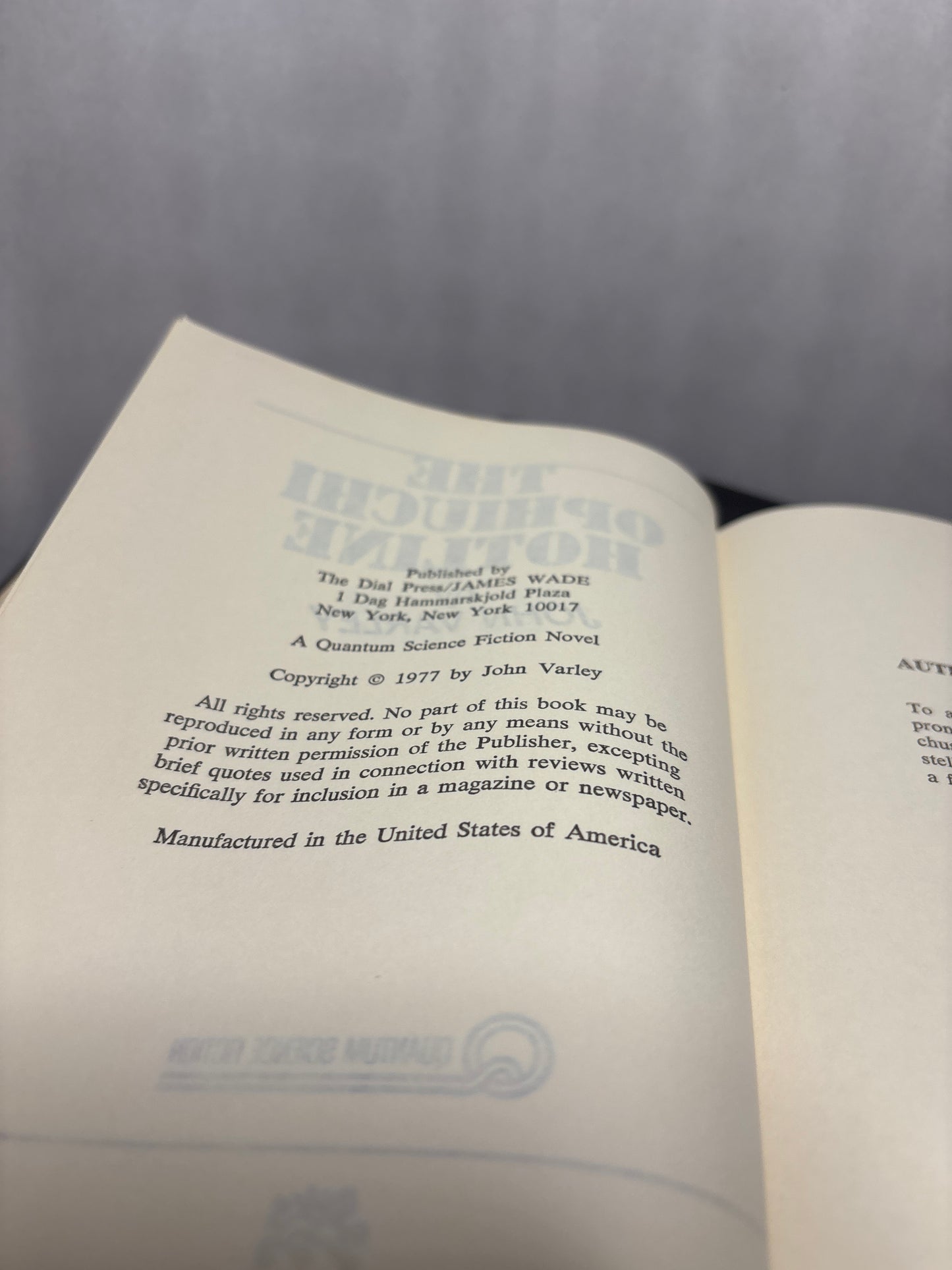 The Ophiuchi Hotline by John Varley