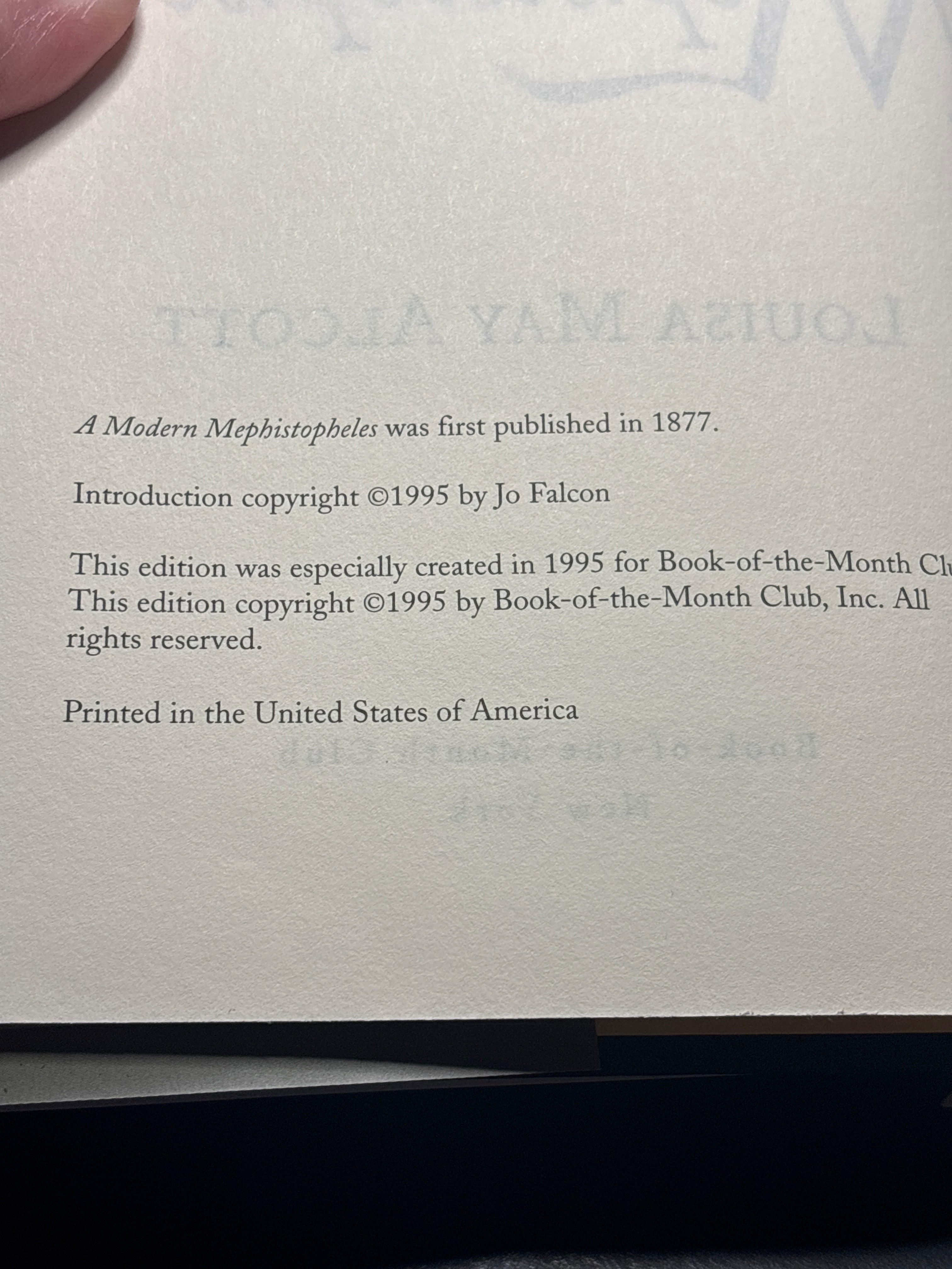 A Modern Mephistopheles: A Novel by Louisa May Alcott