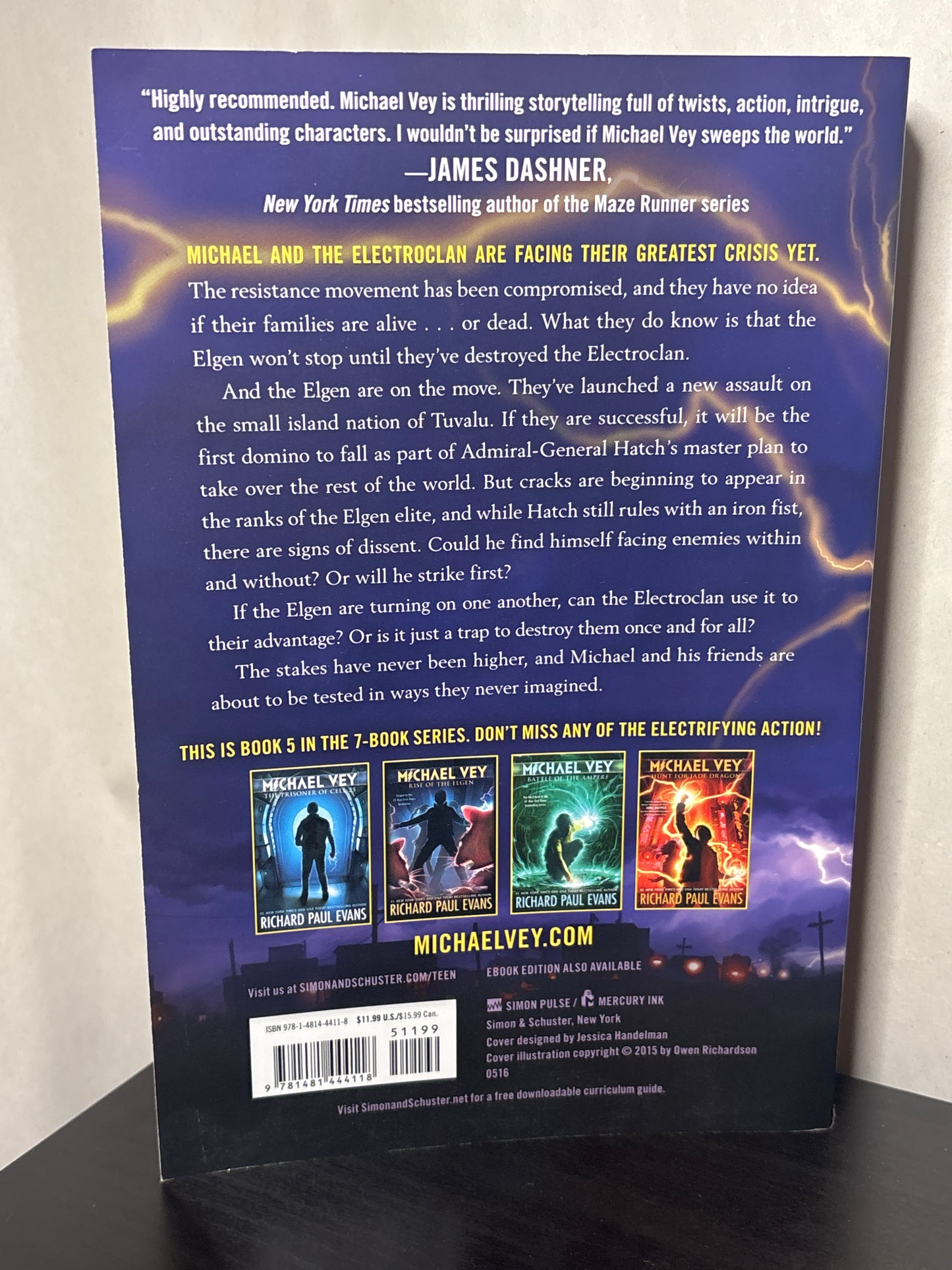 Storm of Lightning by Richard Paul Evans (Michael Vey #5) (Young Adult)