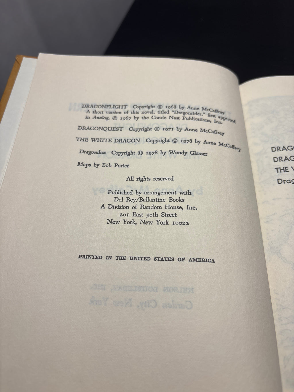 The Dragonriders of Pern Original Trilogy books 1/2/3 by Anne McCaffrey