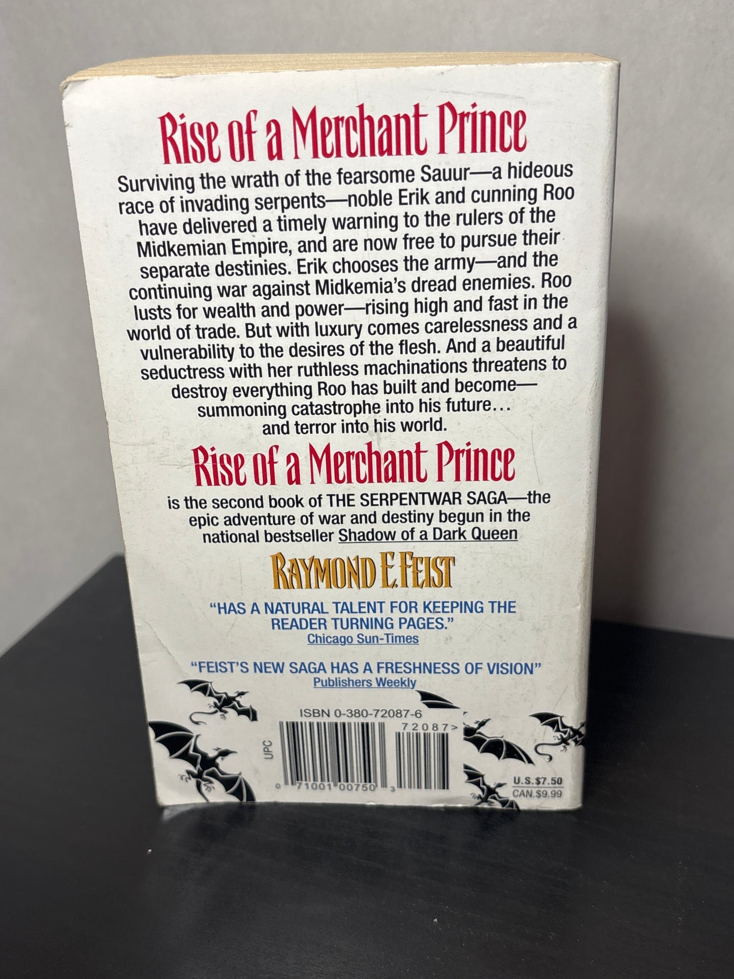 Rise of a Merchant Prince by Raymond E. Feist (The Serpentwar Saga #2) | Vintage Fantasy