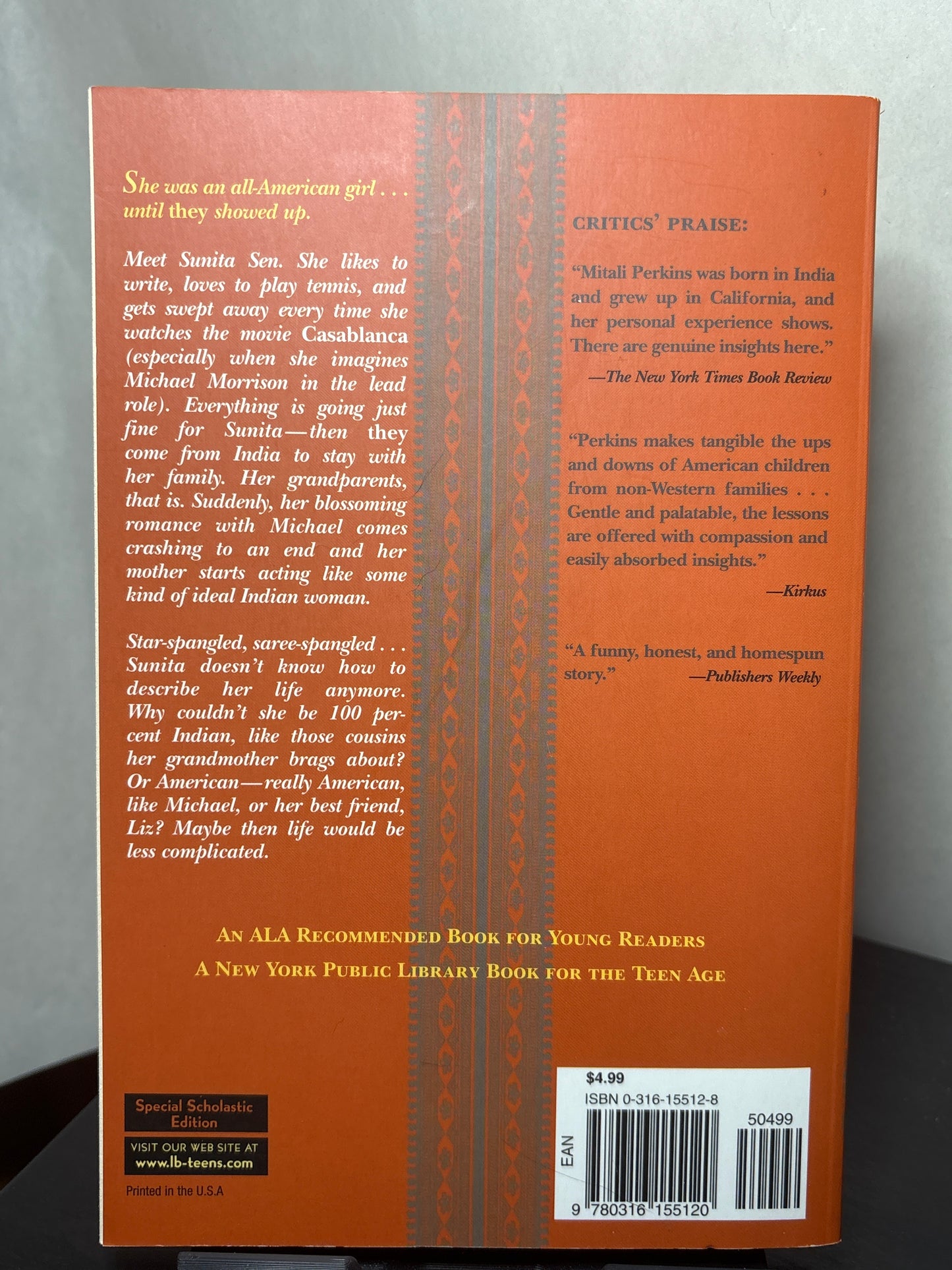 The Not-So-Star-Spangled Life of Sunita Sen by Mitali Perkins | YA Realistic Fiction