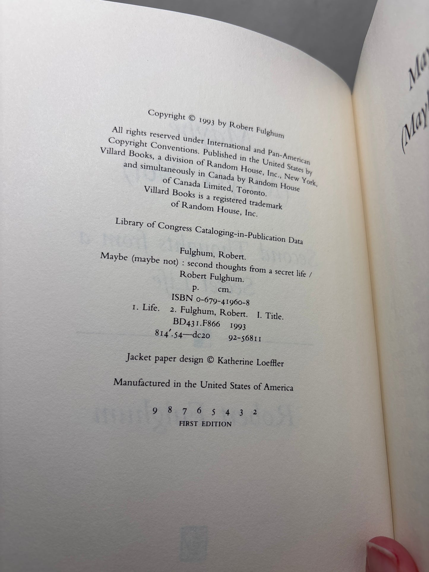 Maybe (Maybe Not): Second Thoughts from a Secret Life by Robert Fulghum | Self-Help