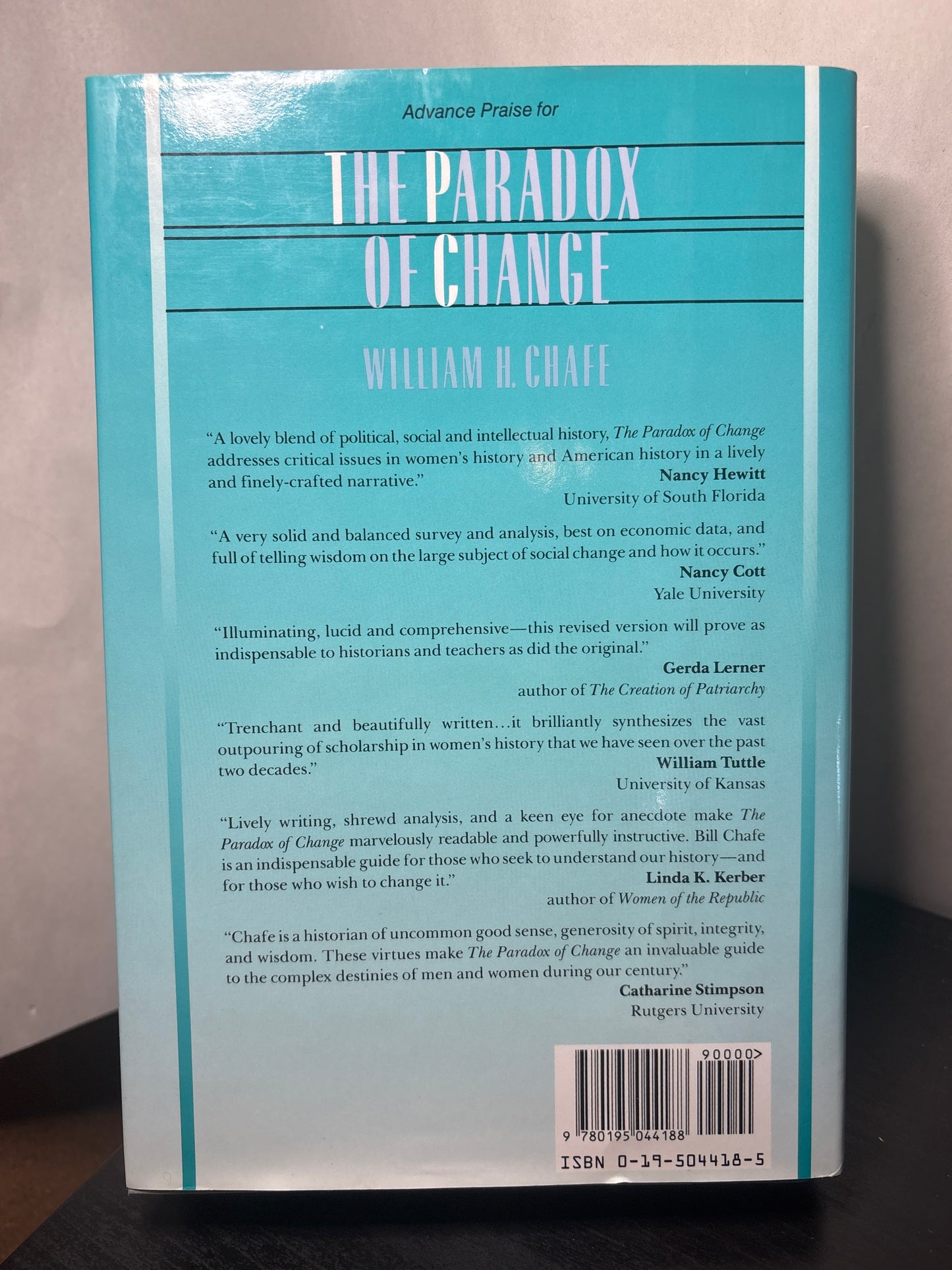 The Paradox of Change: American Women in the 20th Century by William H. Chafe | History Non-Fiction