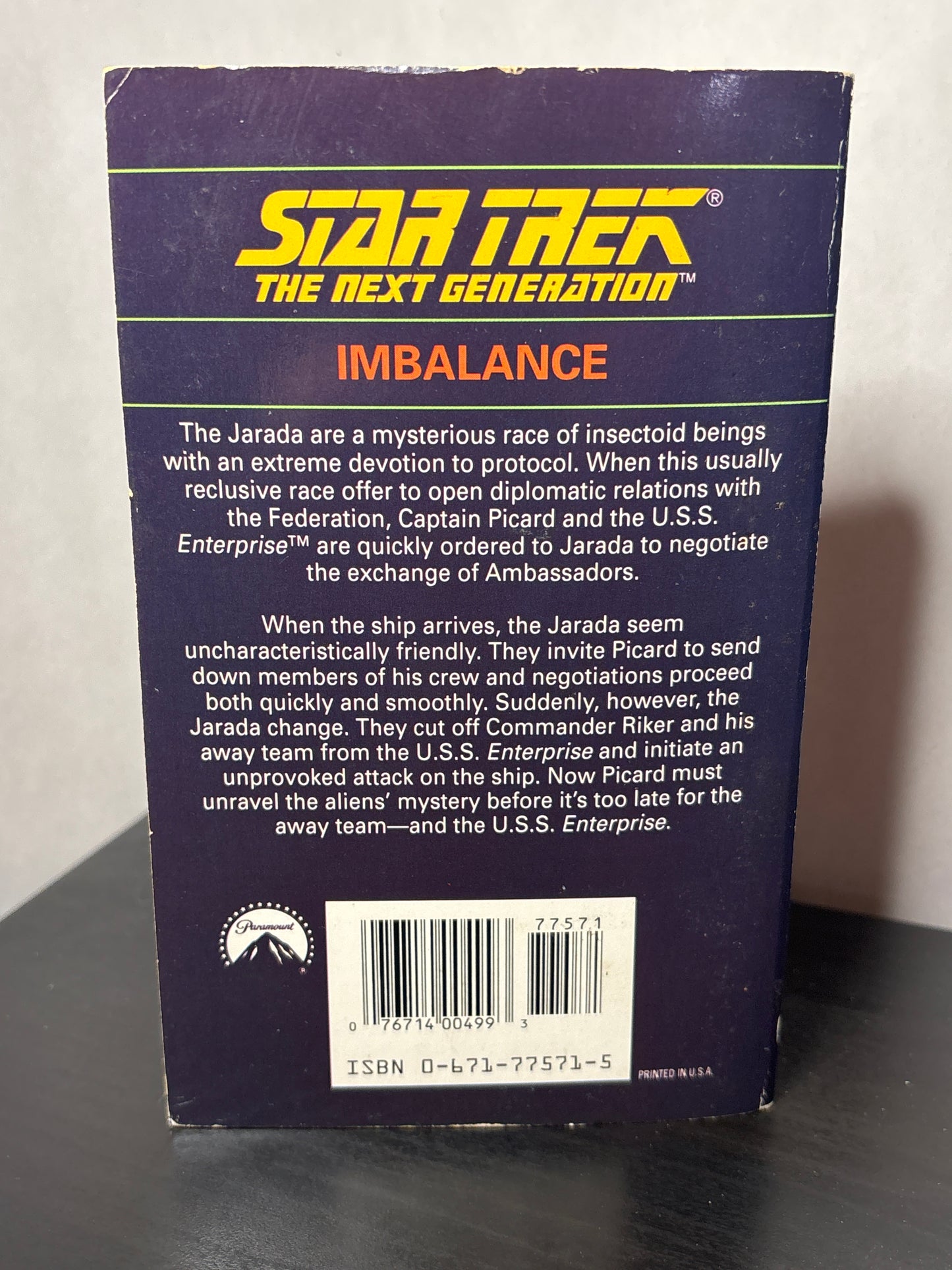 Imbalance by V.E. Mitchell (Star Trek: The Next Generation #22) | Vintage Sci-Fi