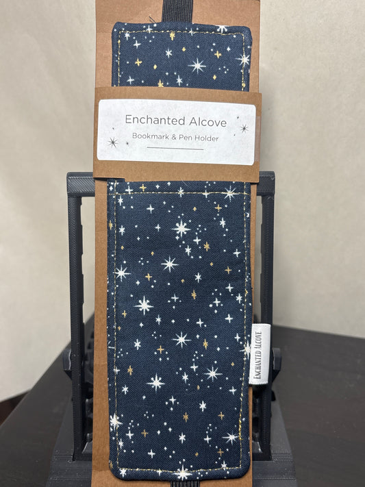 Bookmark & Pen Holder by Enchanted Alcove | Black Stars Handmade Cloth