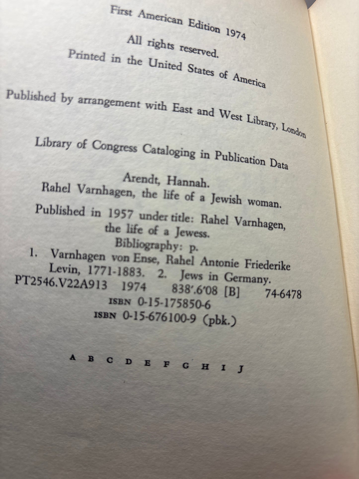 Rahel Varnhagen: The Life of a Jewish Woman by Hannah Arendt | Biography