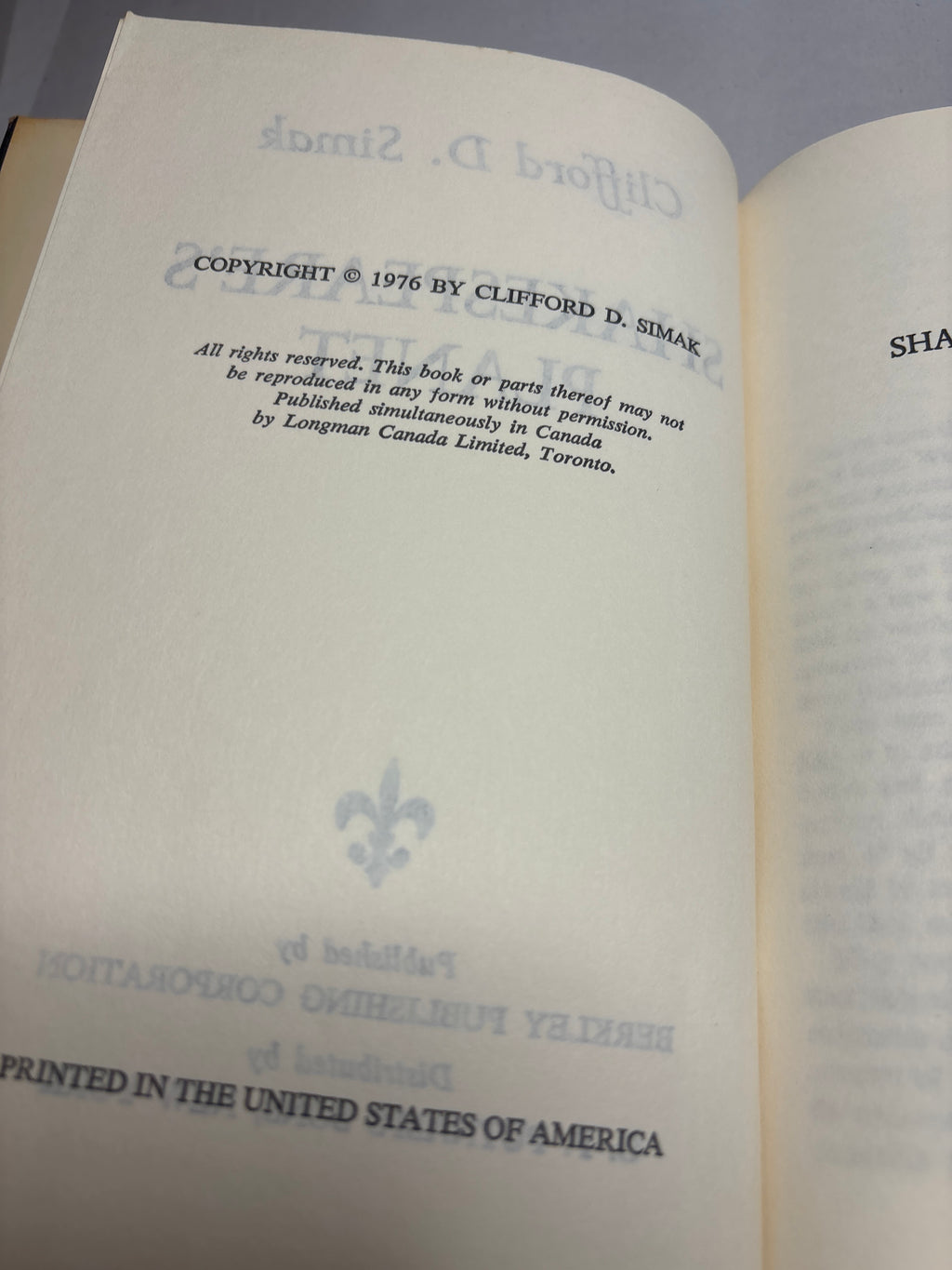 Shakespeare's Planet by Clifford D. Simak