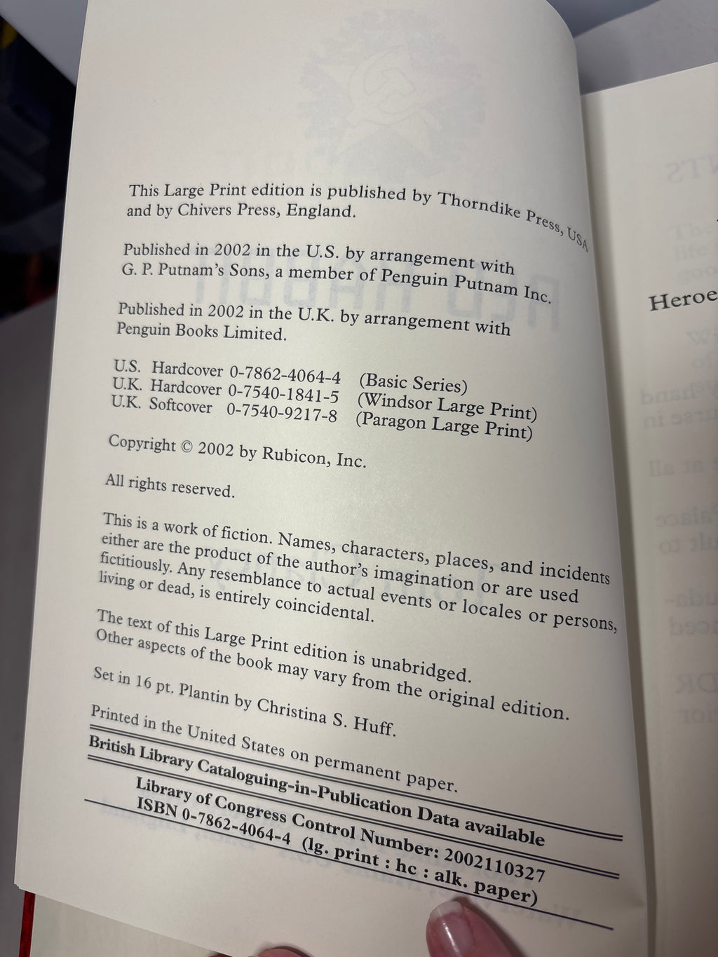 Red Rabbit by Tom Clancy (Jack Ryan #2) Large Print