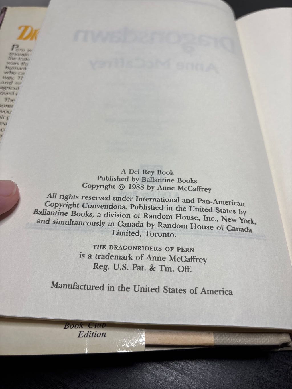 Dragonsdawn by Anne McCaffrey (Pern #9)