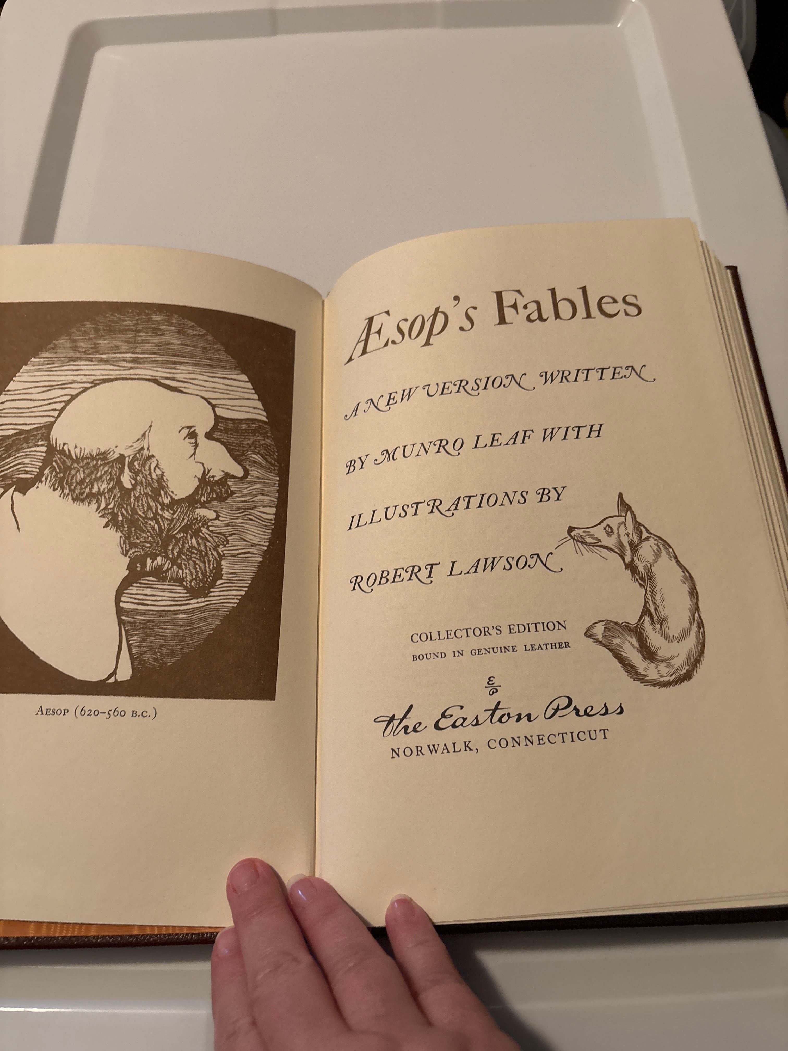 Aesop's Fables 1979 Easton Press Collectors Edition