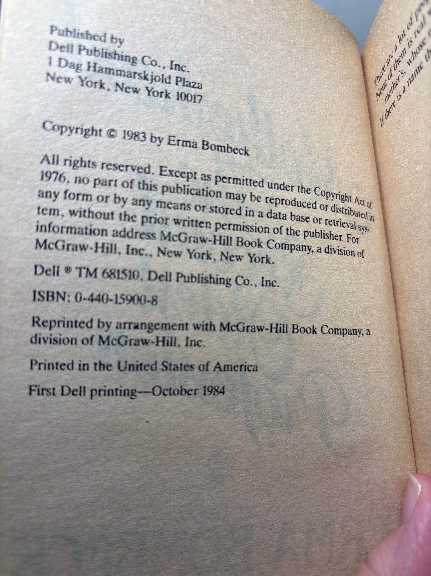 Motherhood The Second Oldest Profession by Erma Bombeck | Parenting