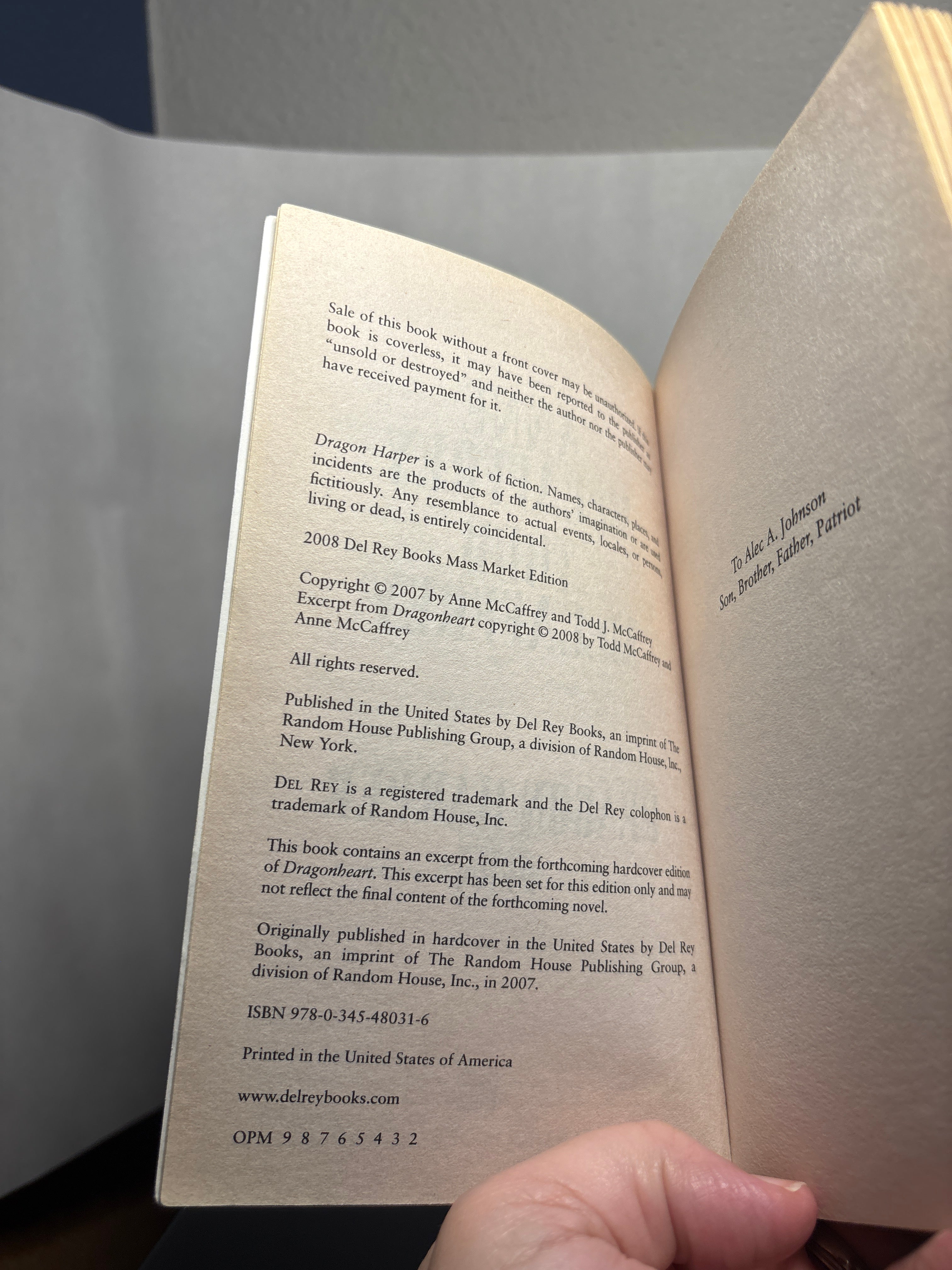 Dragon Harper by Anne McCaffrey, Todd McCaffrey (Pern #19)