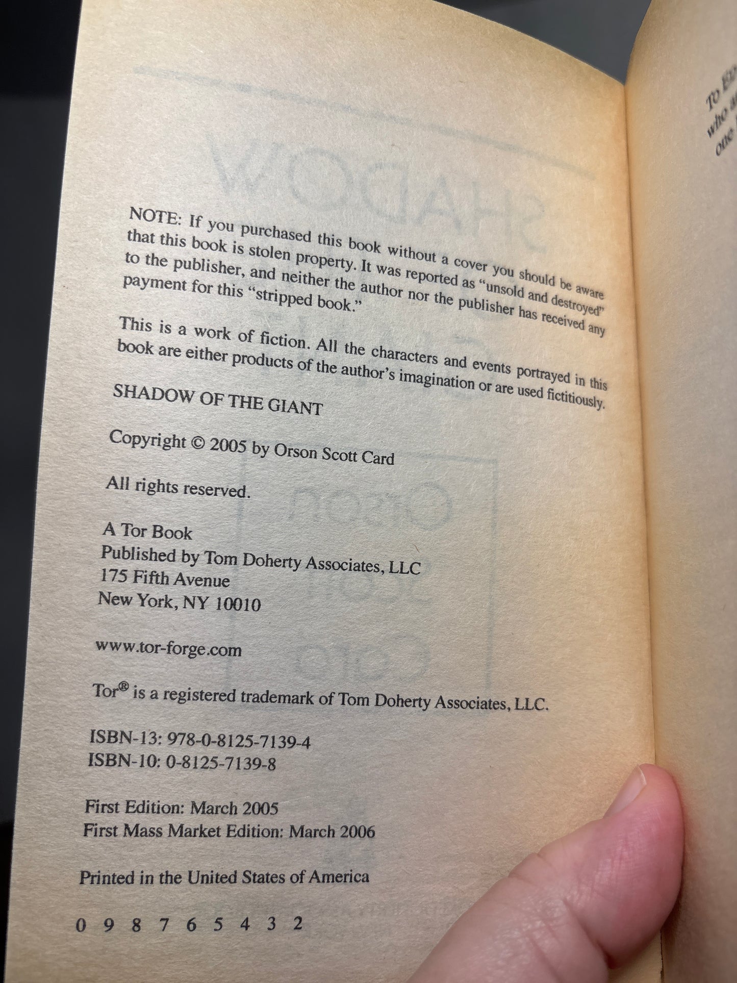 Shadow of the Giant (The Shadow #4) by Orson Scott Card | Classic Science Fiction