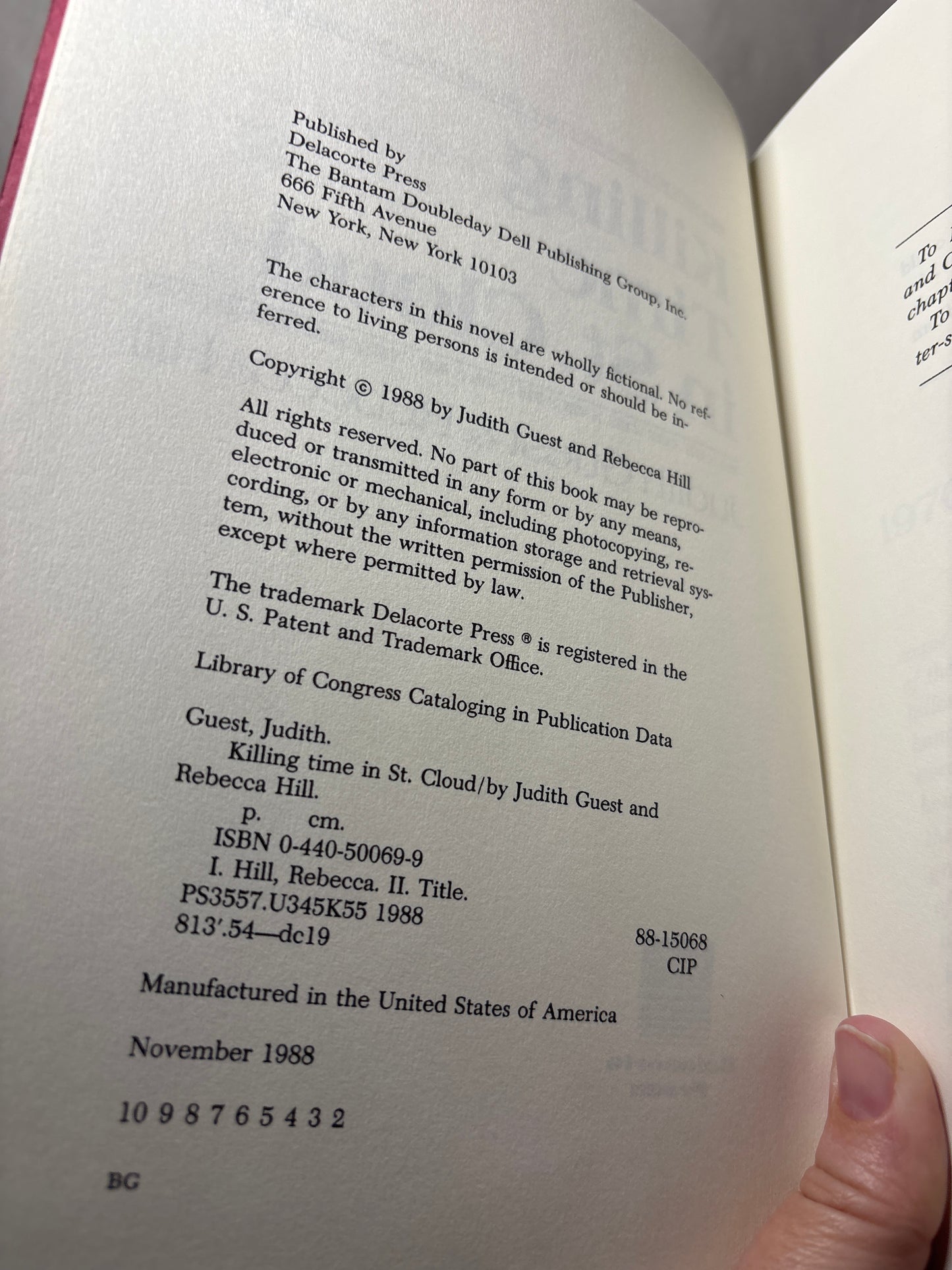 Killing Time in St. Cloud by Judith Guest & Rebecca Hill | Vintage Mystery