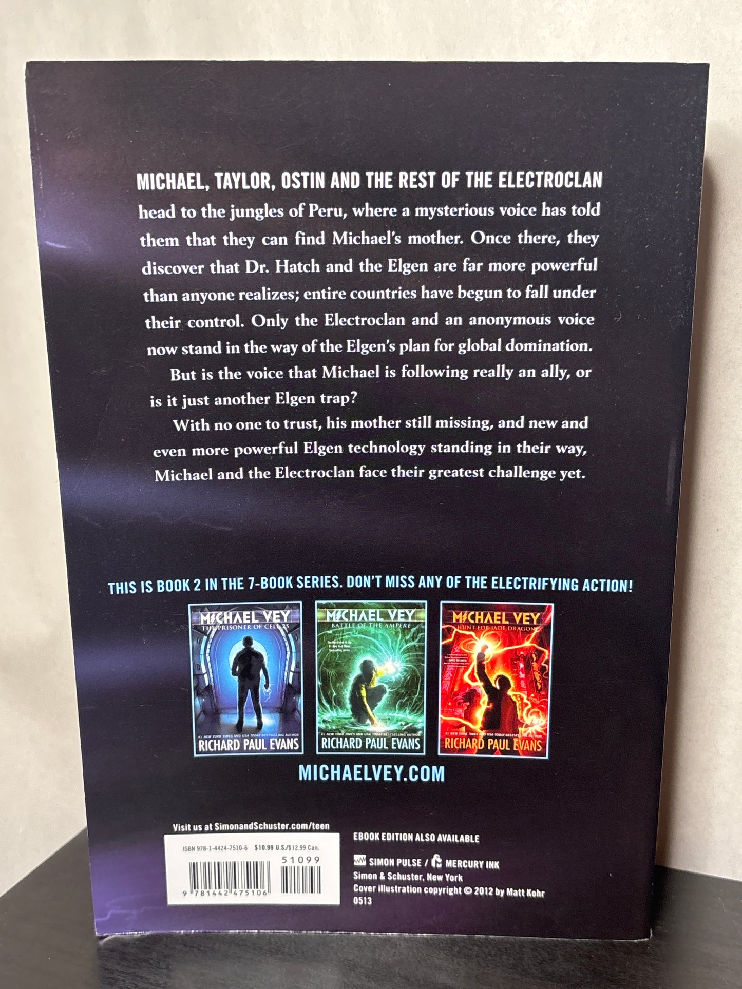 Rise of the Elgen by Richard Paul Evans (Michael Vey #2) | Young Adult
