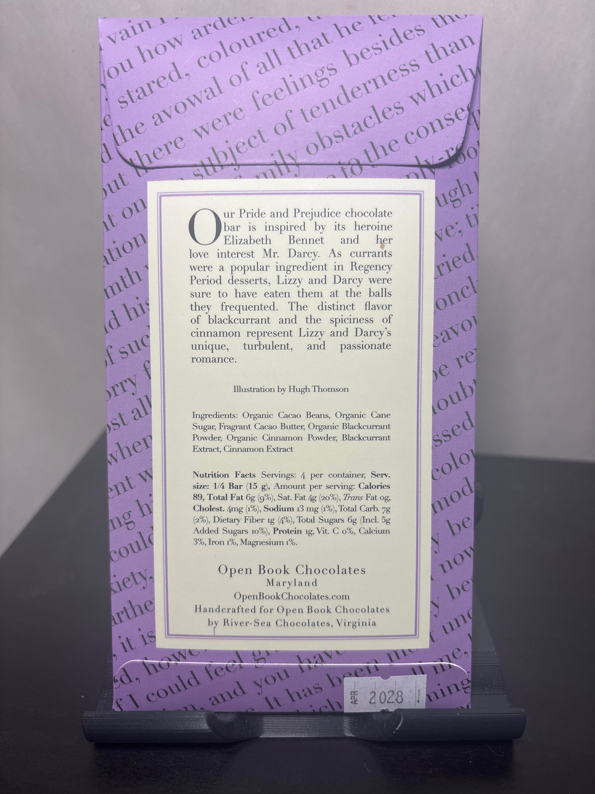 Open Book Chocolates - Pride & Prejudice | Handmade Gourmet Literary Themed Chocolates