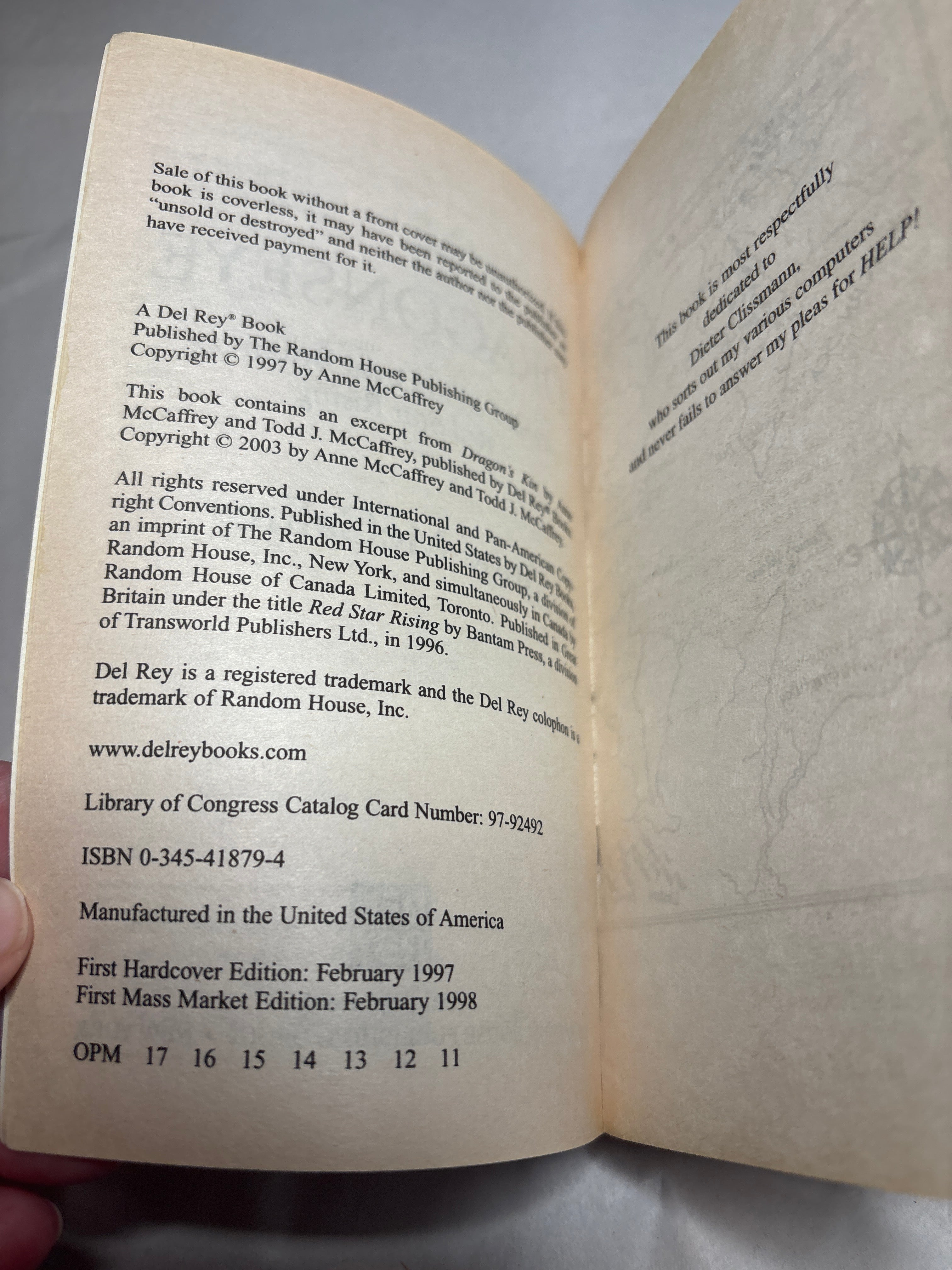Dragonseye by Anne McCaffrey (Pern #13)