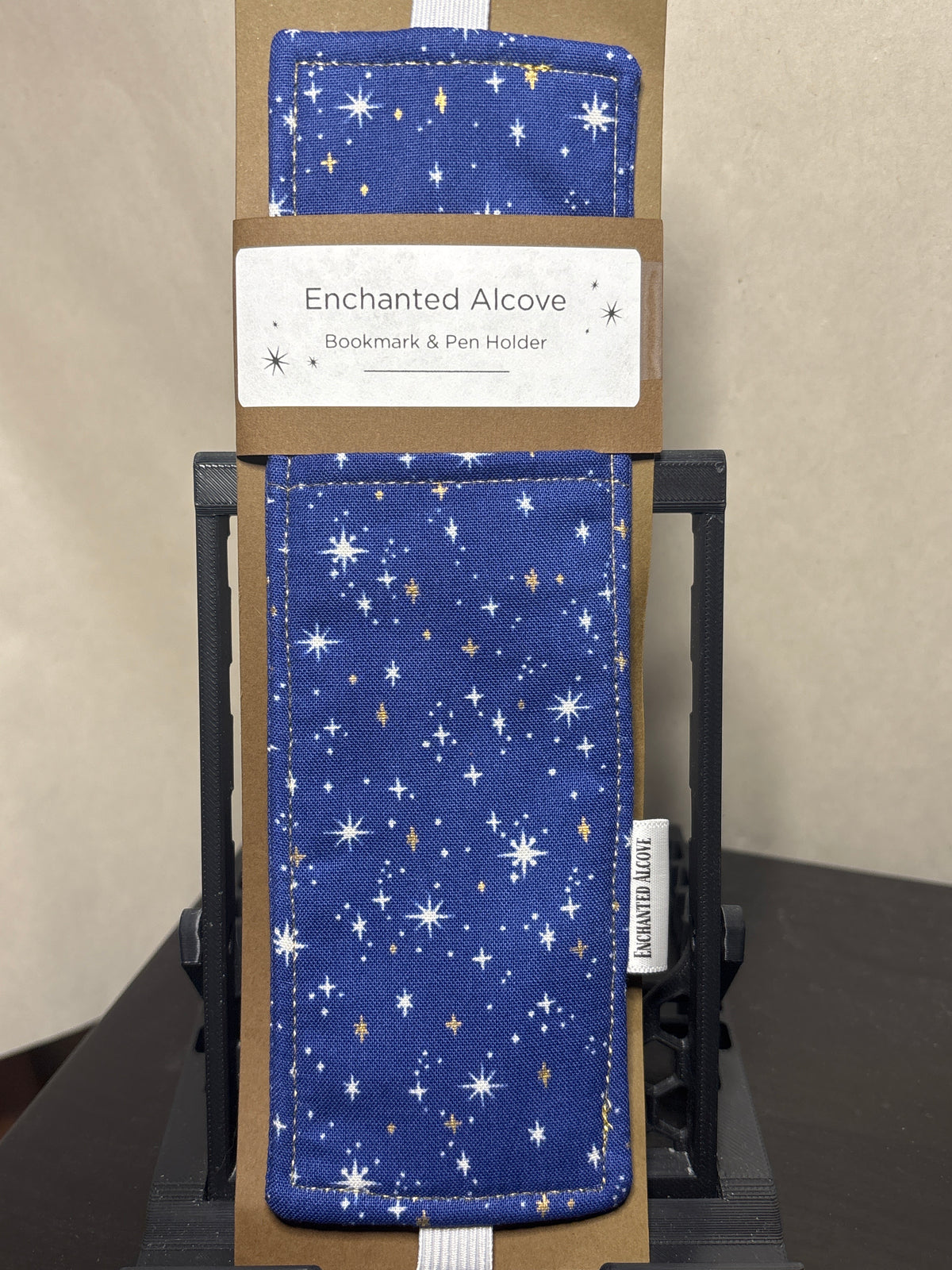 Bookmark & Pen Holder by Enchanted Alcove | Blue Stars Handmade Cloth