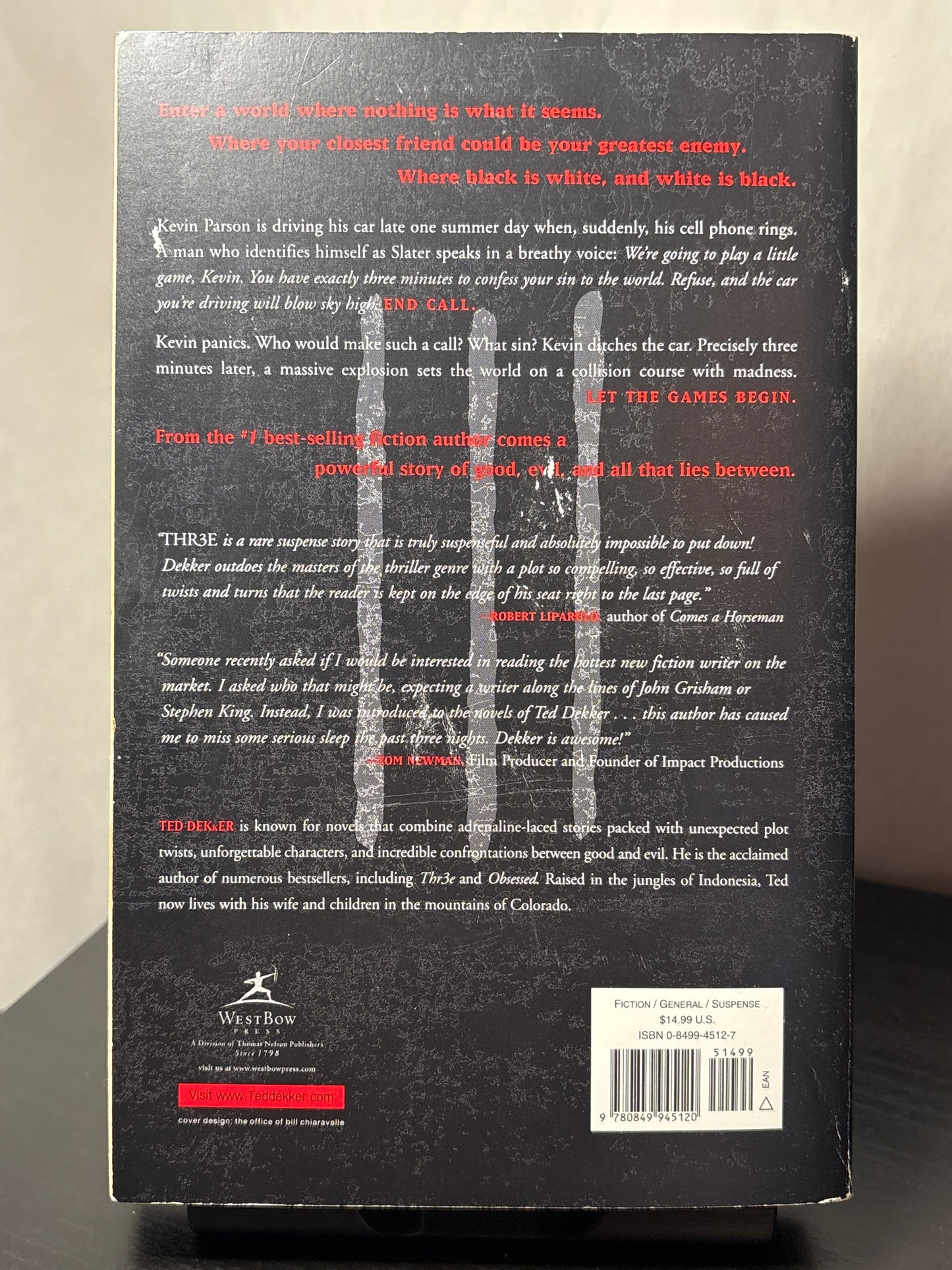 Thr3e by Ted Dekker | Christian Mystery Thriller